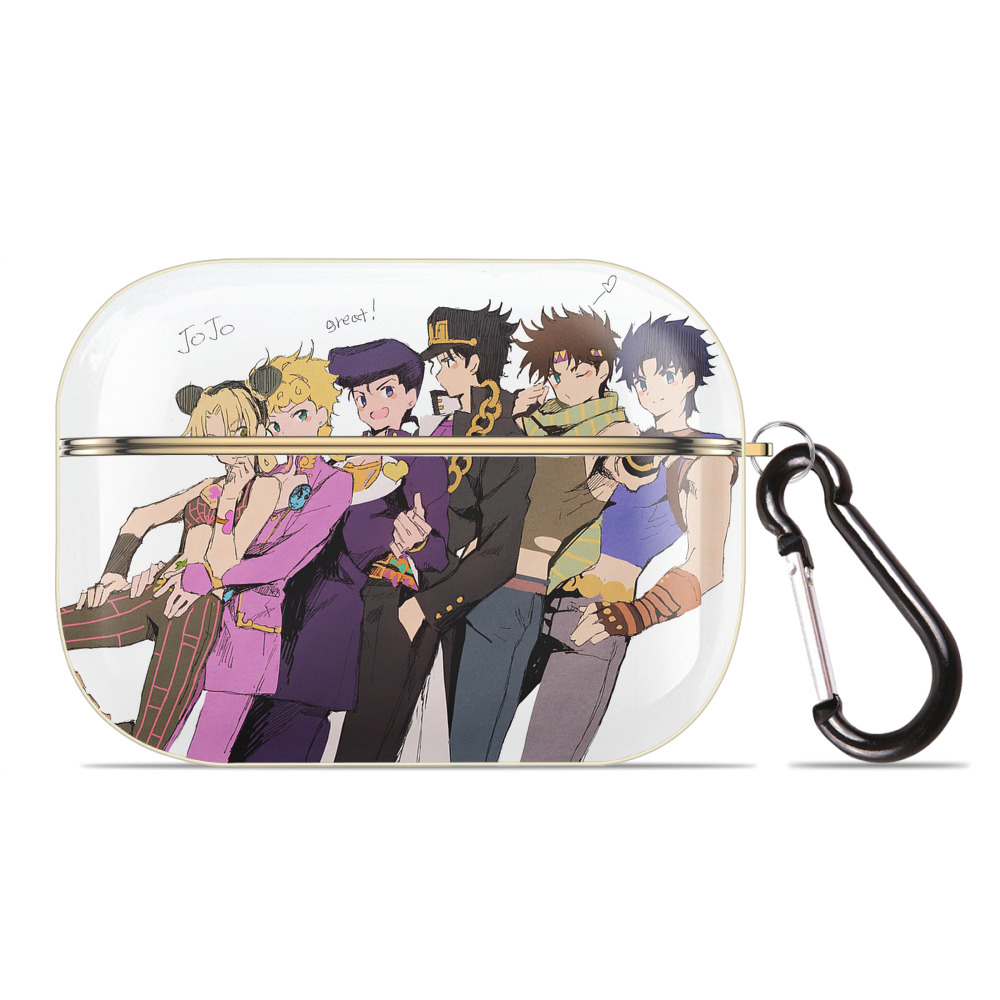 （画像用） ジョジョの奇妙な冒険 JoJo's Bizarre Adventure 【AirPods Pro用】ハードシェル保護ケース｜耐衝撃・防指紋・カラビナ付き商品仕様