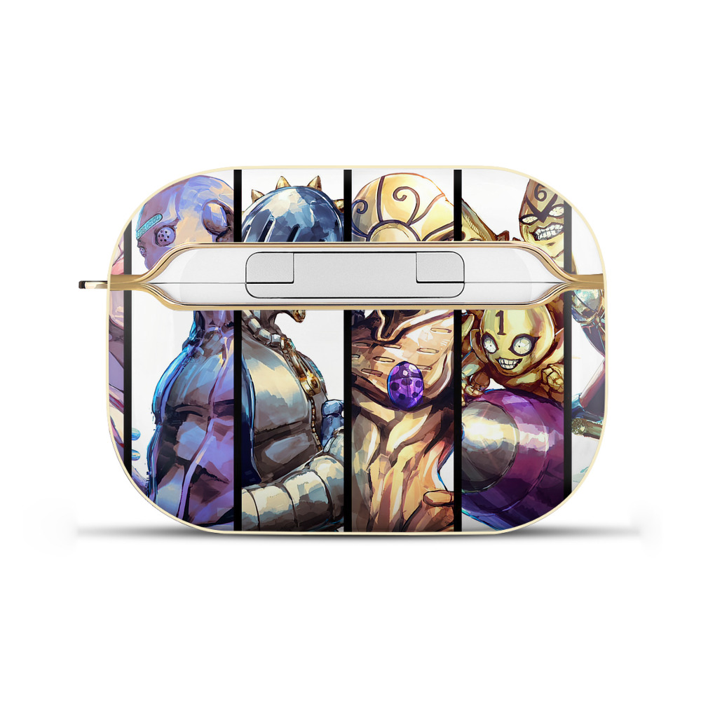 （画像用） ジョジョの奇妙な冒険 JoJo's Bizarre Adventure 【AirPods Pro用】ハードシェル保護ケース｜耐衝撃・防指紋・カラビナ付き商品仕様