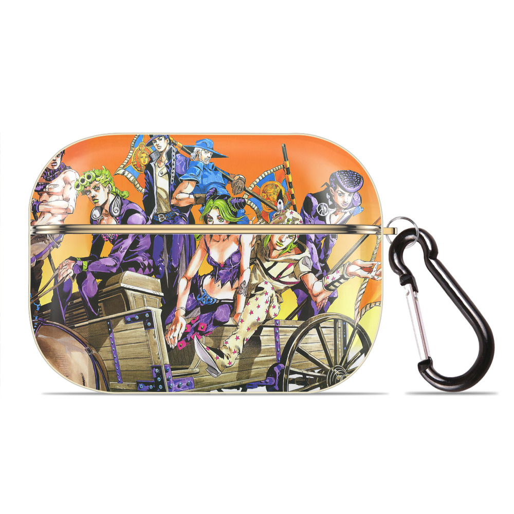 （画像用） ジョジョの奇妙な冒険 JoJo's Bizarre Adventure 【AirPods Pro用】ハードシェル保護ケース｜耐衝撃・防指紋・カラビナ付き商品仕様
