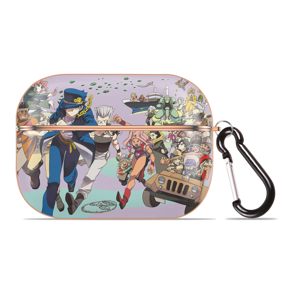 （画像用） ジョジョの奇妙な冒険 JoJo's Bizarre Adventure 【AirPods Pro用】ハードシェル保護ケース｜耐衝撃・防指紋・カラビナ付き商品仕様