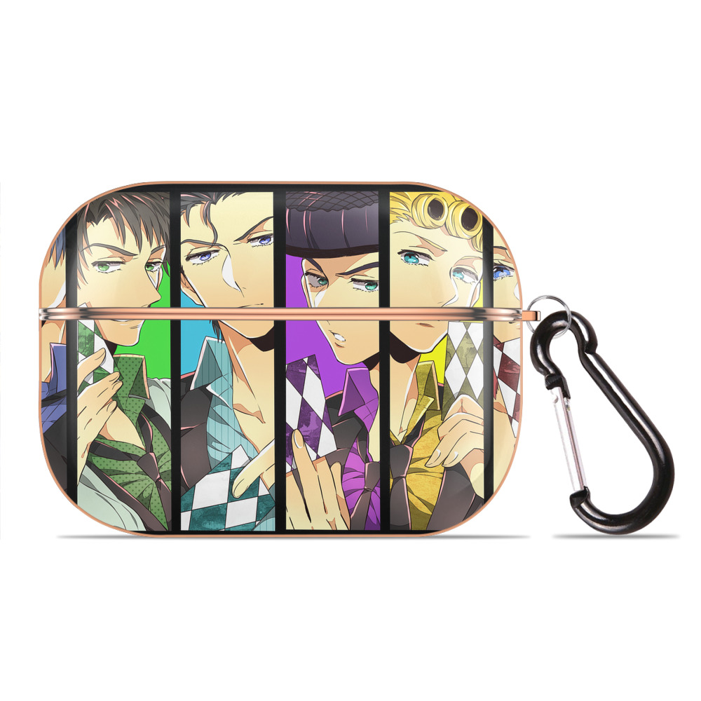 （画像用） ジョジョの奇妙な冒険 JoJo's Bizarre Adventure 【AirPods Pro用】ハードシェル保護ケース｜耐衝撃・防指紋・カラビナ付き商品仕様