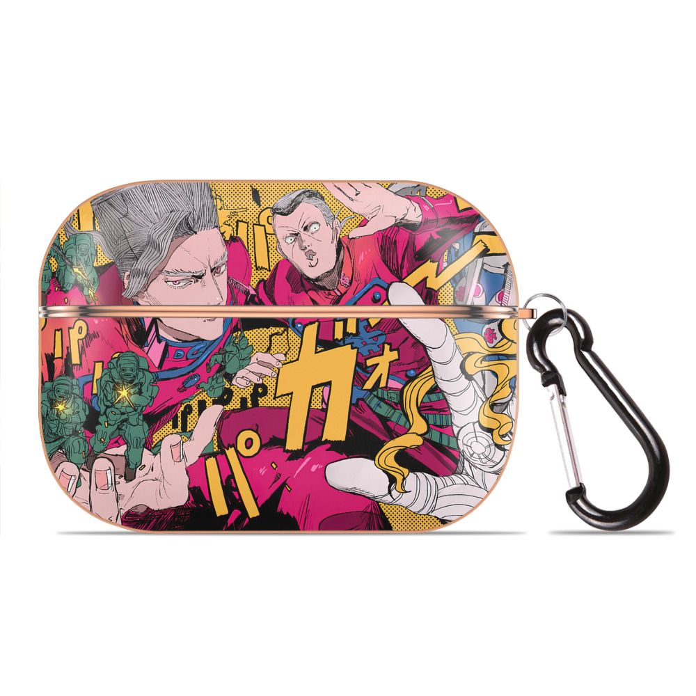 （画像用） ジョジョの奇妙な冒険 JoJo's Bizarre Adventure 【AirPods Pro用】ハードシェル保護ケース｜耐衝撃・防指紋・カラビナ付き商品仕様