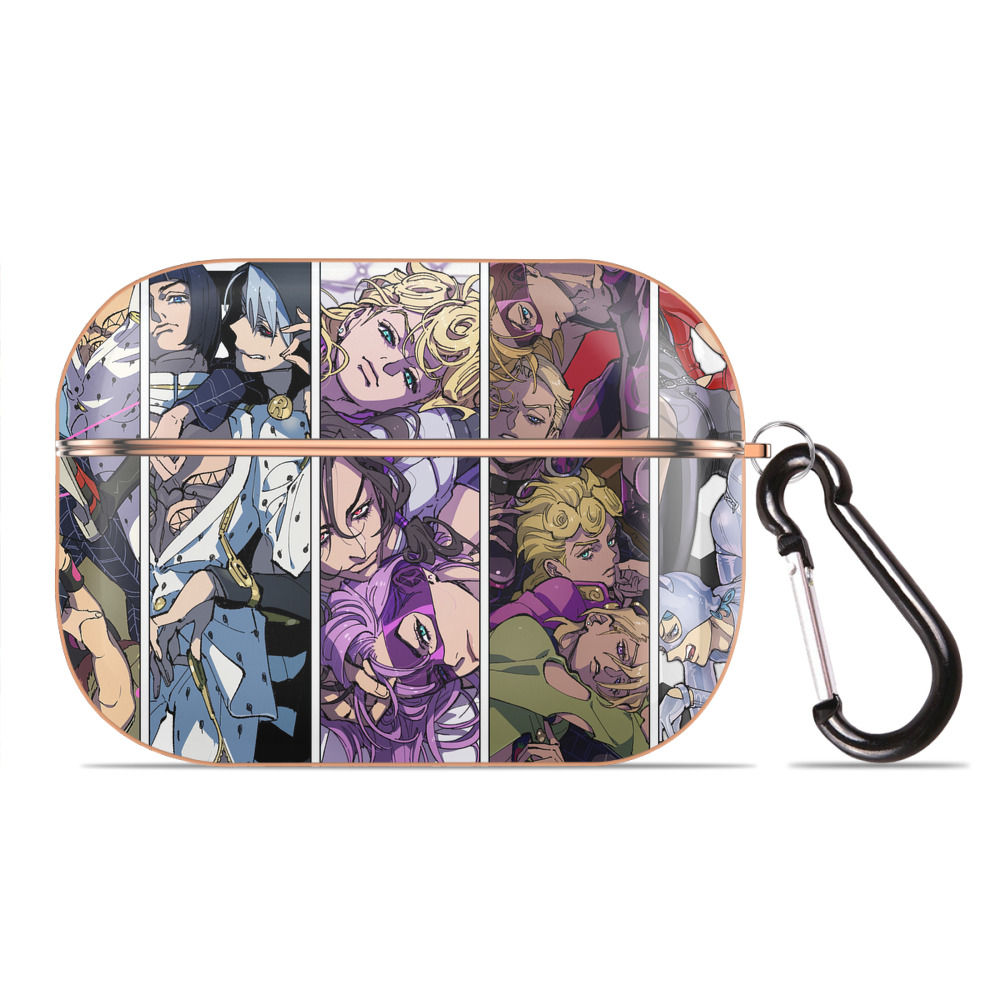 （画像用） ジョジョの奇妙な冒険 JoJo's Bizarre Adventure 【AirPods Pro用】ハードシェル保護ケース｜耐衝撃・防指紋・カラビナ付き商品仕様