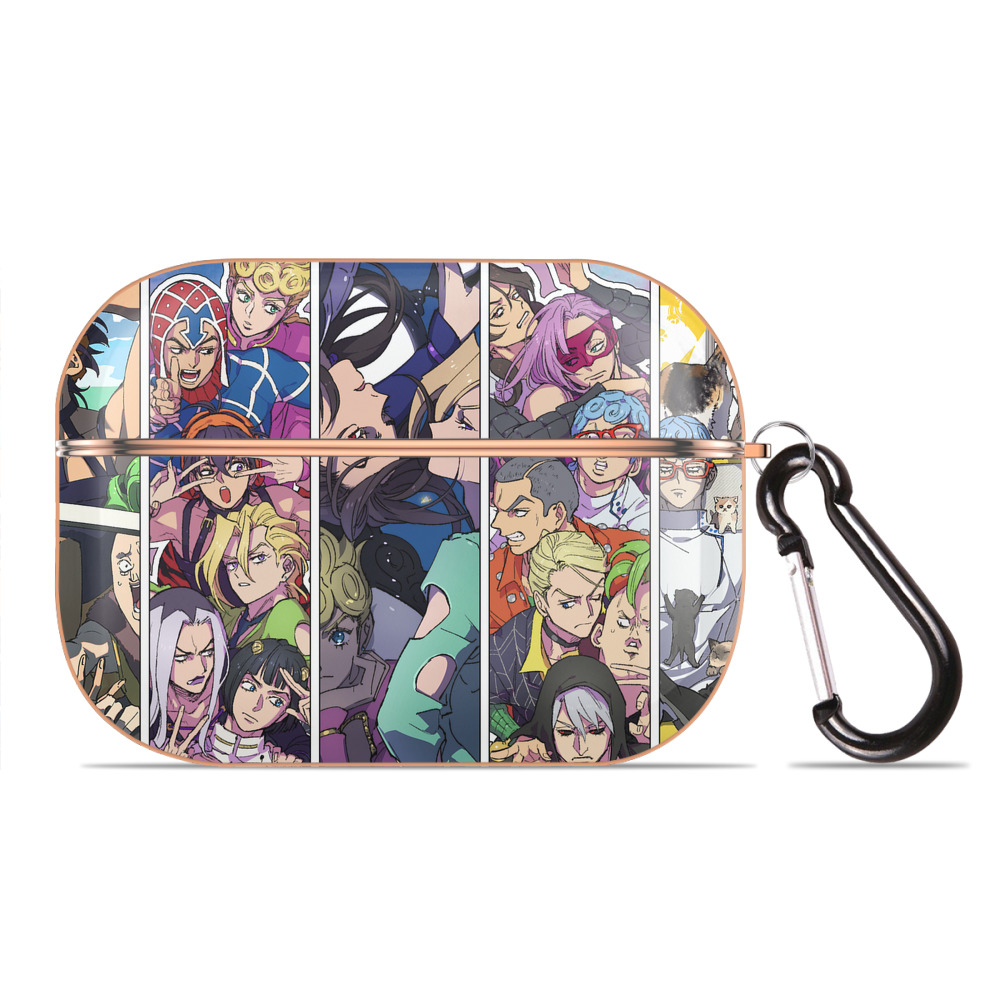 （画像用） ジョジョの奇妙な冒険 JoJo's Bizarre Adventure 【AirPods Pro用】ハードシェル保護ケース｜耐衝撃・防指紋・カラビナ付き商品仕様
