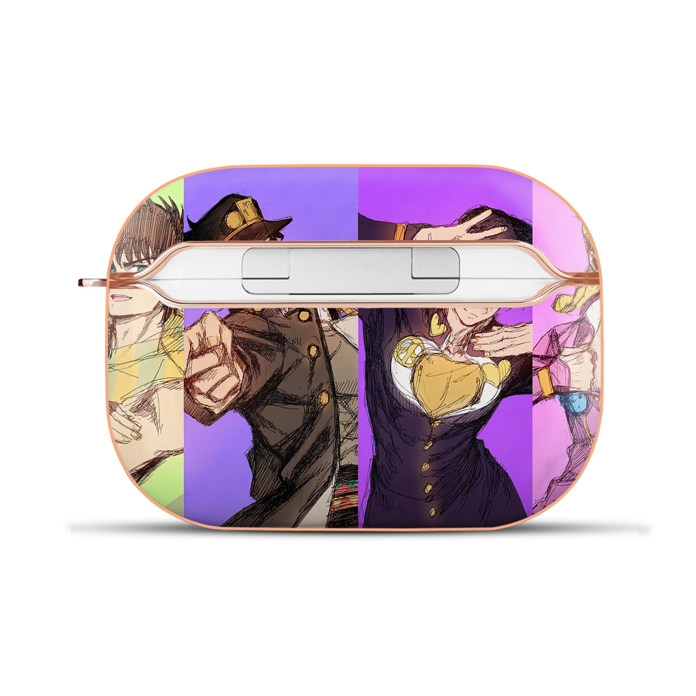 （画像用） ジョジョの奇妙な冒険 JoJo's Bizarre Adventure 【AirPods Pro用】ハードシェル保護ケース｜耐衝撃・防指紋・カラビナ付き商品仕様