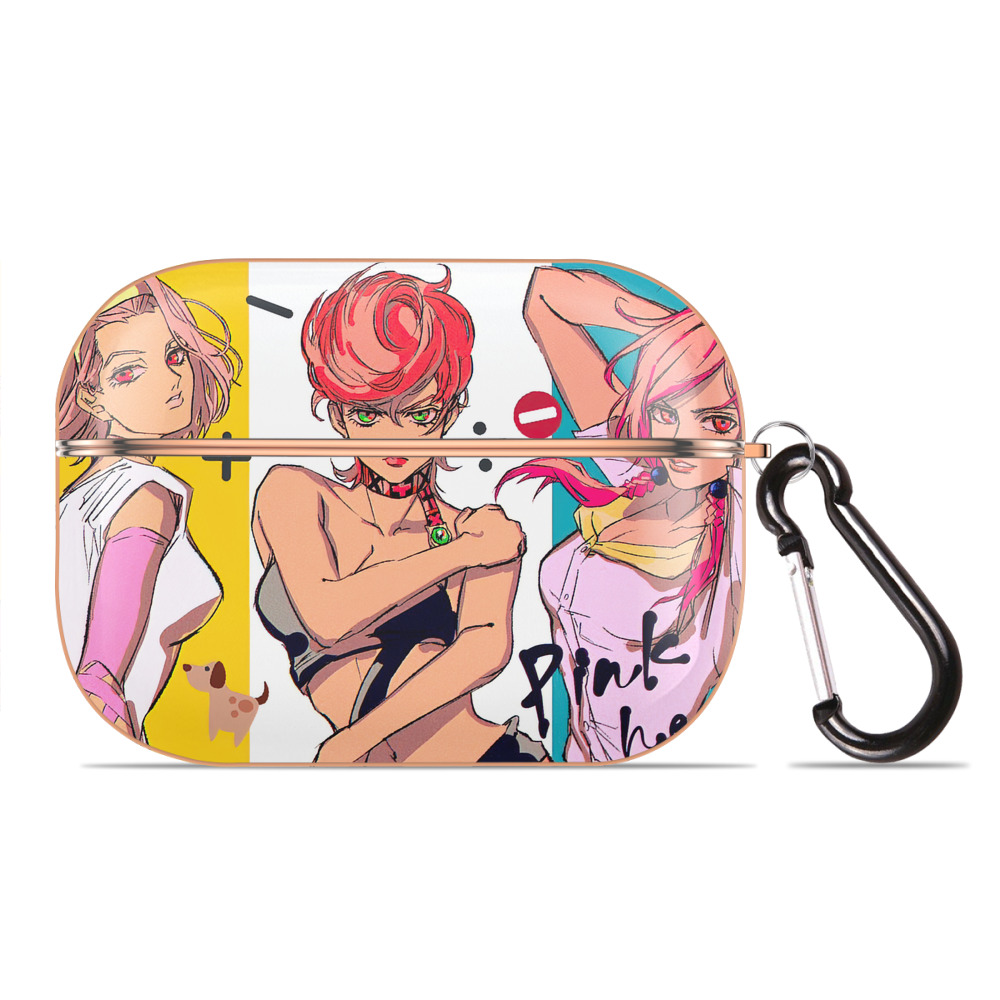 （画像用） ジョジョの奇妙な冒険 JoJo's Bizarre Adventure 【AirPods Pro用】ハードシェル保護ケース｜耐衝撃・防指紋・カラビナ付き商品仕様