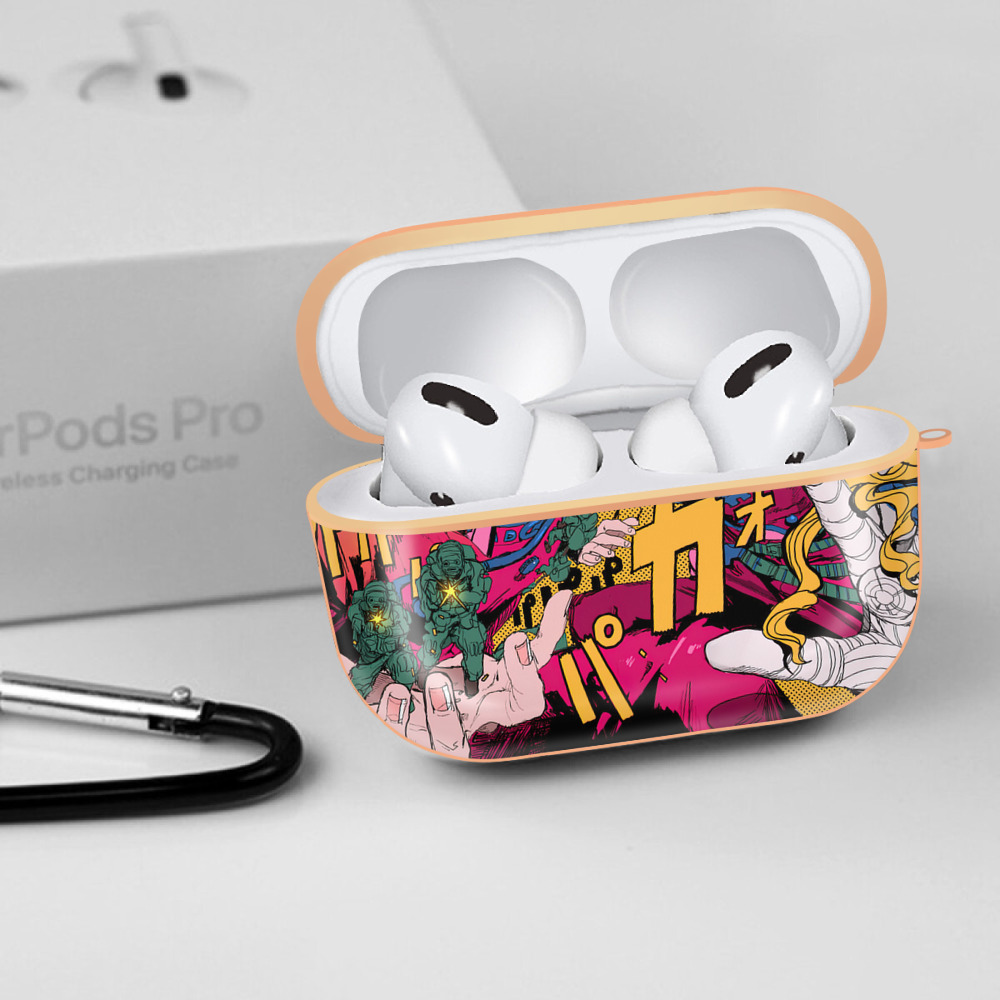 ジョジョの奇妙な冒険 JoJo's Bizarre Adventure 【AirPods Pro用】ハードシェル保護ケース｜耐衝撃・防指紋・カラビナ付き商品仕様