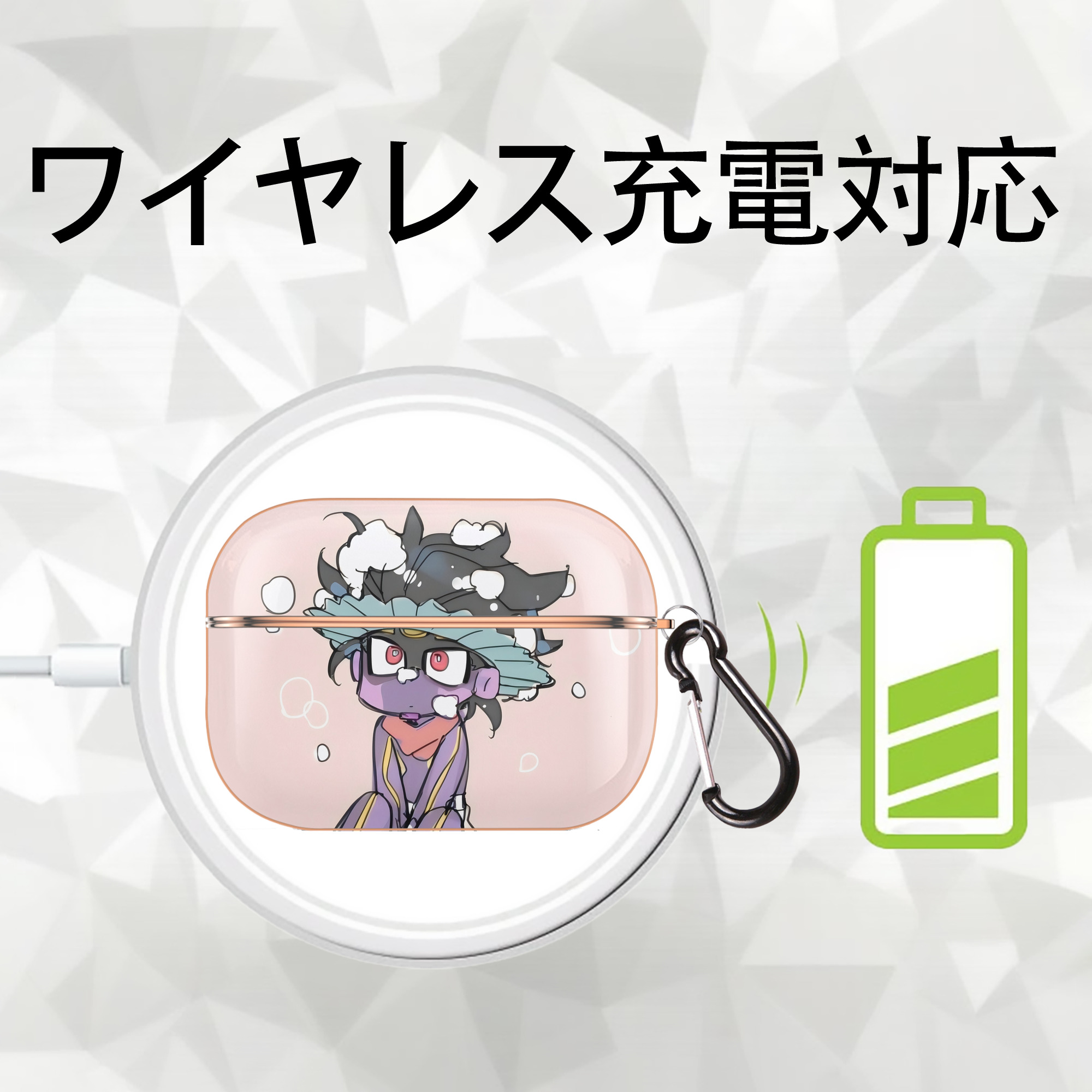 ジョジョの奇妙な冒険 JoJo's Bizarre Adventure 【AirPods Pro用】ハードシェル保護ケース｜耐衝撃・防指紋・カラビナ付き商品仕様