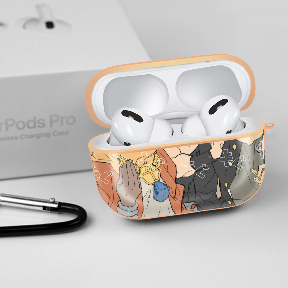 ジョジョの奇妙な冒険 JoJo's Bizarre Adventure 【AirPods Pro用】ハードシェル保護ケース｜耐衝撃・防指紋・カラビナ付き商品仕様
