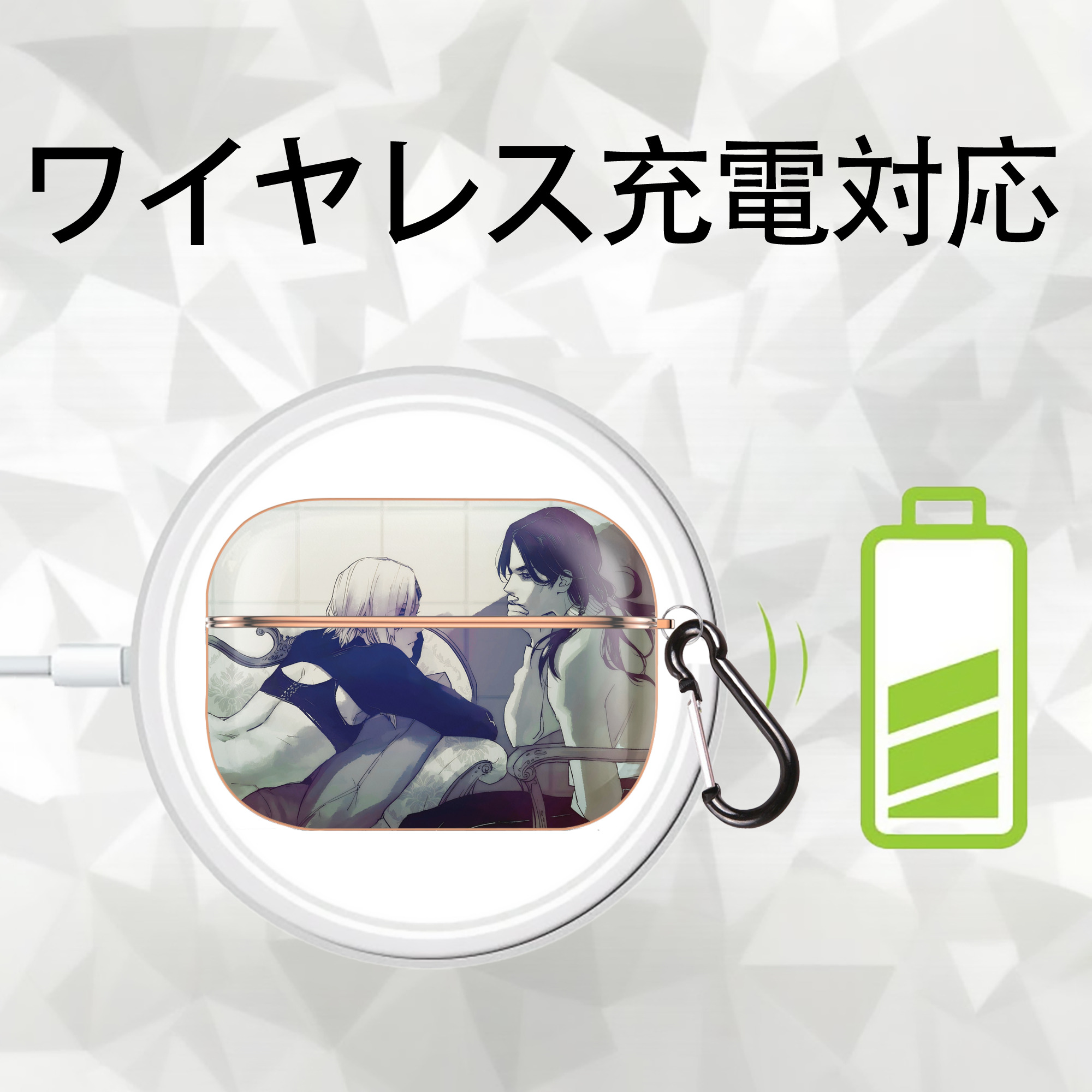 ジョジョの奇妙な冒険 JoJo's Bizarre Adventure 【AirPods Pro用】ハードシェル保護ケース｜耐衝撃・防指紋・カラビナ付き商品仕様