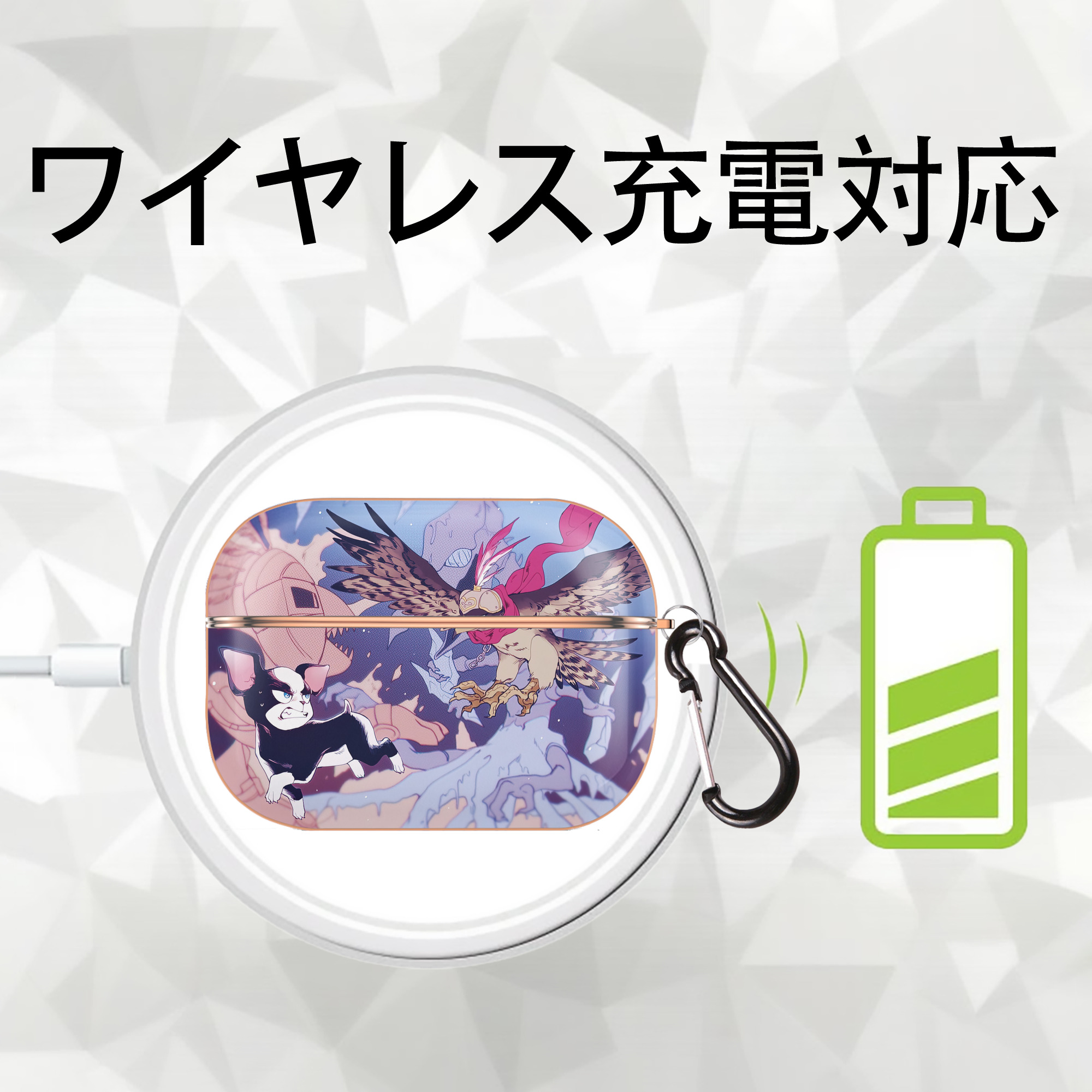 ジョジョの奇妙な冒険 JoJo's Bizarre Adventure 【AirPods Pro用】ハードシェル保護ケース｜耐衝撃・防指紋・カラビナ付き商品仕様