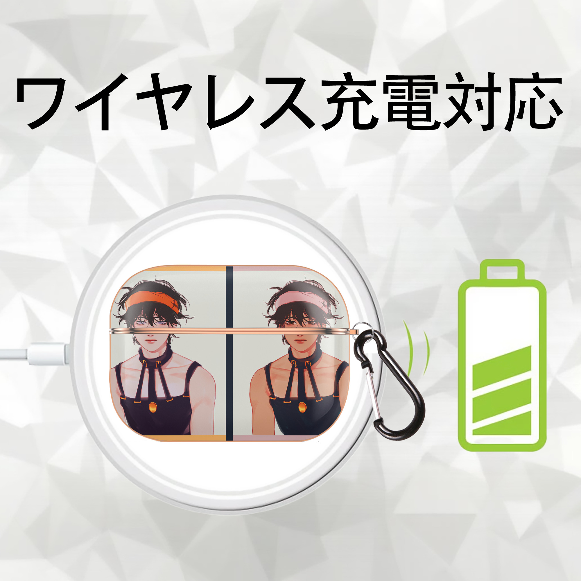 ジョジョの奇妙な冒険 JoJo's Bizarre Adventure 【AirPods Pro用】ハードシェル保護ケース｜耐衝撃・防指紋・カラビナ付き商品仕様