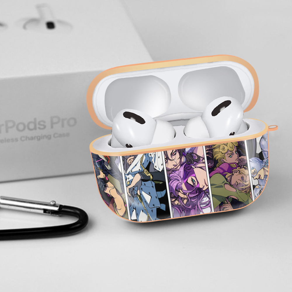 ジョジョの奇妙な冒険 JoJo's Bizarre Adventure 【AirPods Pro用】ハードシェル保護ケース｜耐衝撃・防指紋・カラビナ付き商品仕様