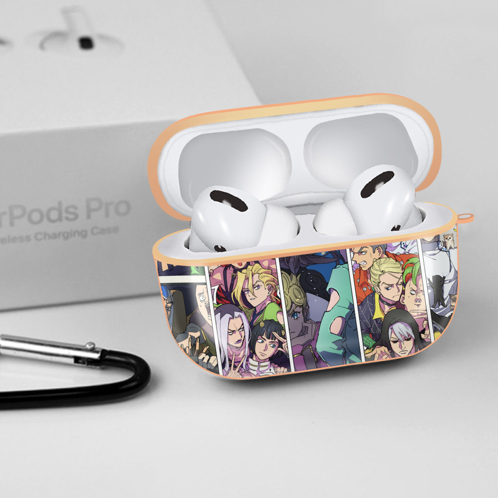 ジョジョの奇妙な冒険 JoJo's Bizarre Adventure 【AirPods Pro用】ハードシェル保護ケース｜耐衝撃・防指紋・カラビナ付き商品仕様
