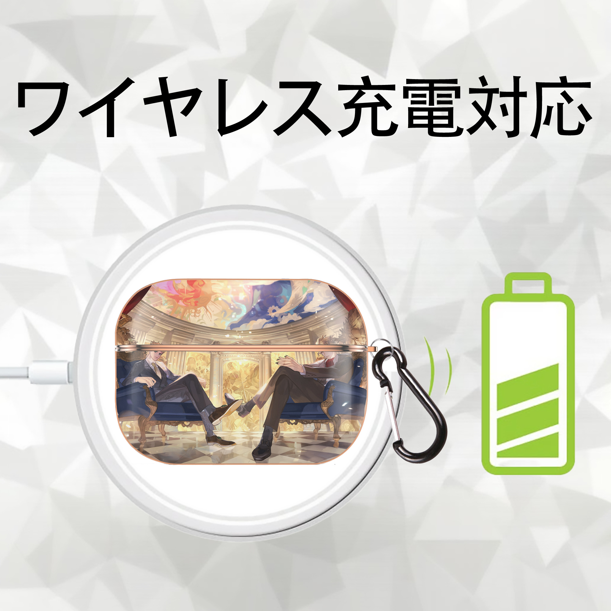ジョジョの奇妙な冒険 JoJo's Bizarre Adventure 【AirPods Pro用】ハードシェル保護ケース｜耐衝撃・防指紋・カラビナ付き商品仕様
