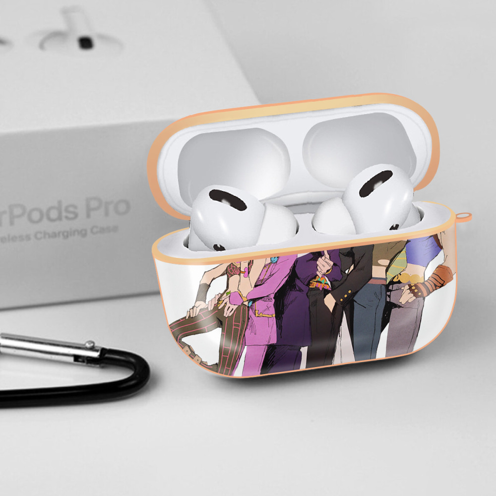ジョジョの奇妙な冒険 JoJo's Bizarre Adventure 【AirPods Pro用】ハードシェル保護ケース｜耐衝撃・防指紋・カラビナ付き商品仕様