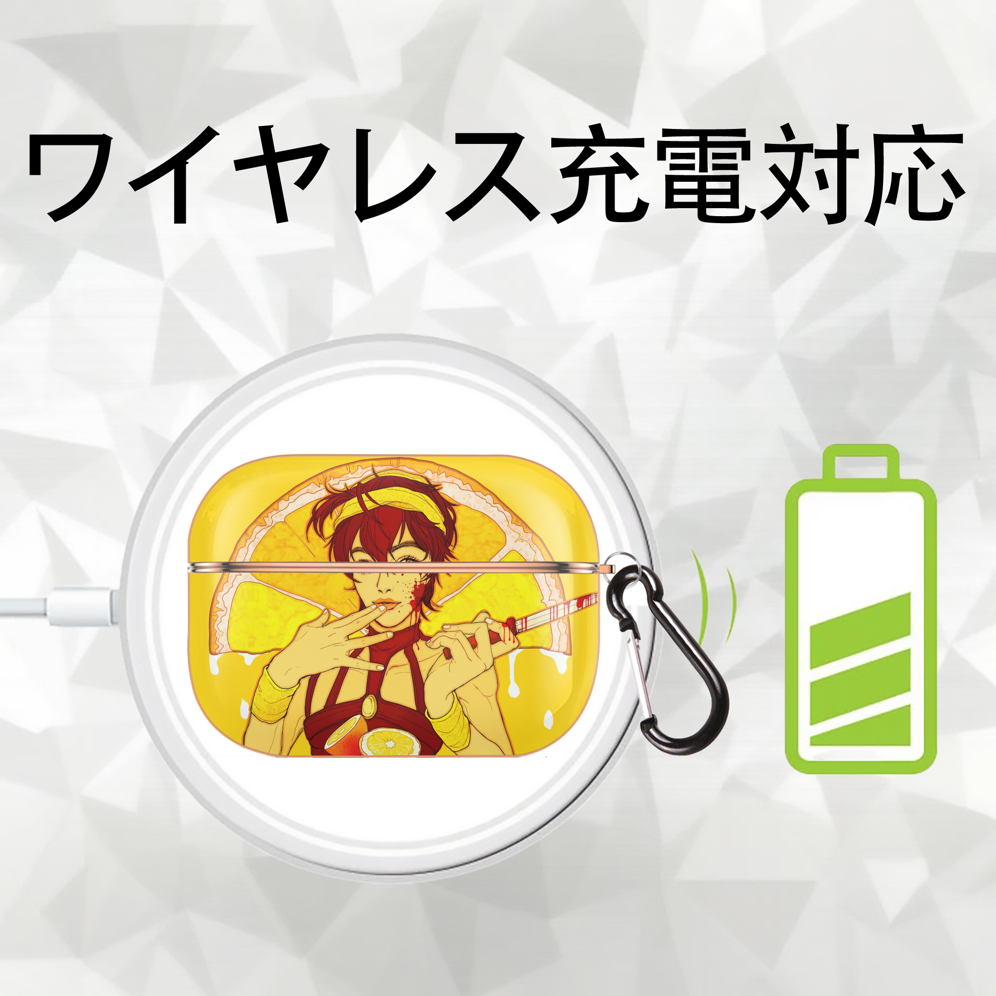 ジョジョの奇妙な冒険 JoJo's Bizarre Adventure 【AirPods Pro用】ハードシェル保護ケース｜耐衝撃・防指紋・カラビナ付き商品仕様