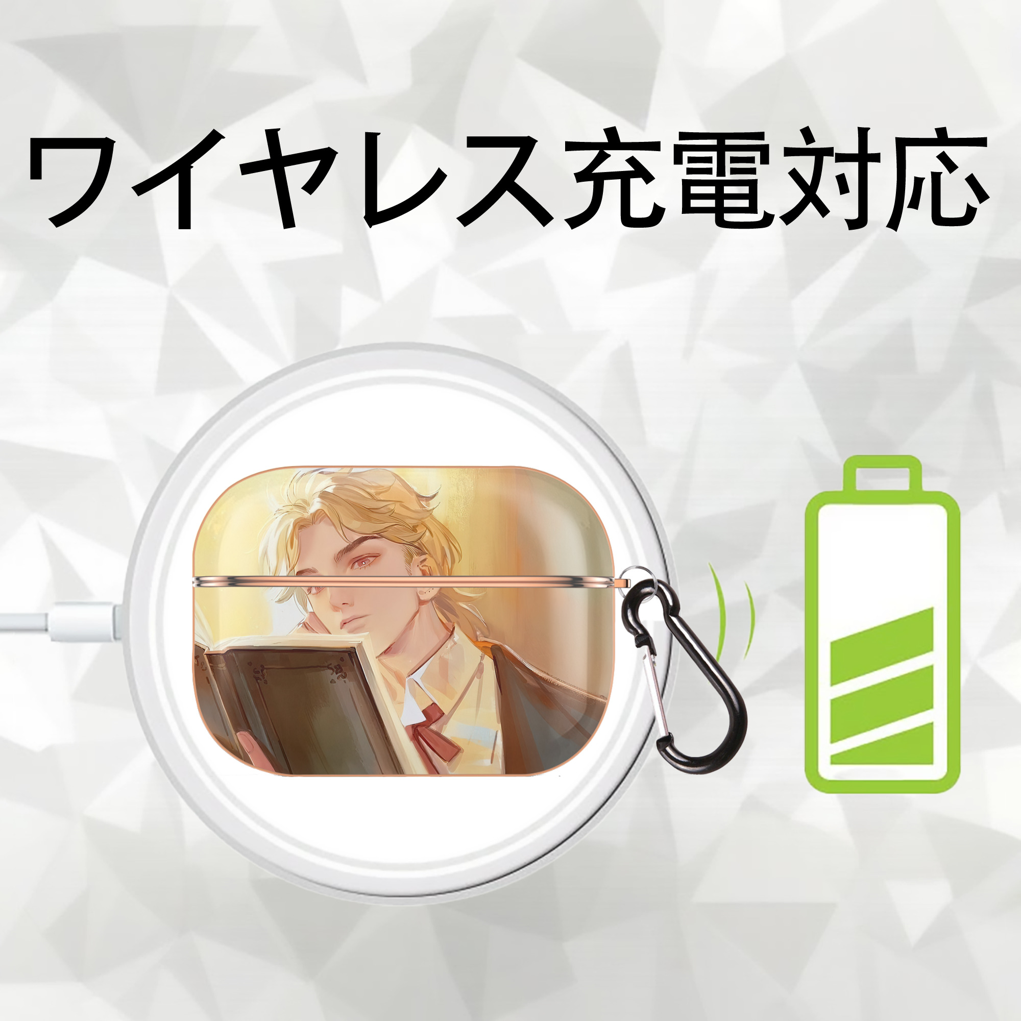 ジョジョの奇妙な冒険 JoJo's Bizarre Adventure 【AirPods Pro用】ハードシェル保護ケース｜耐衝撃・防指紋・カラビナ付き商品仕様