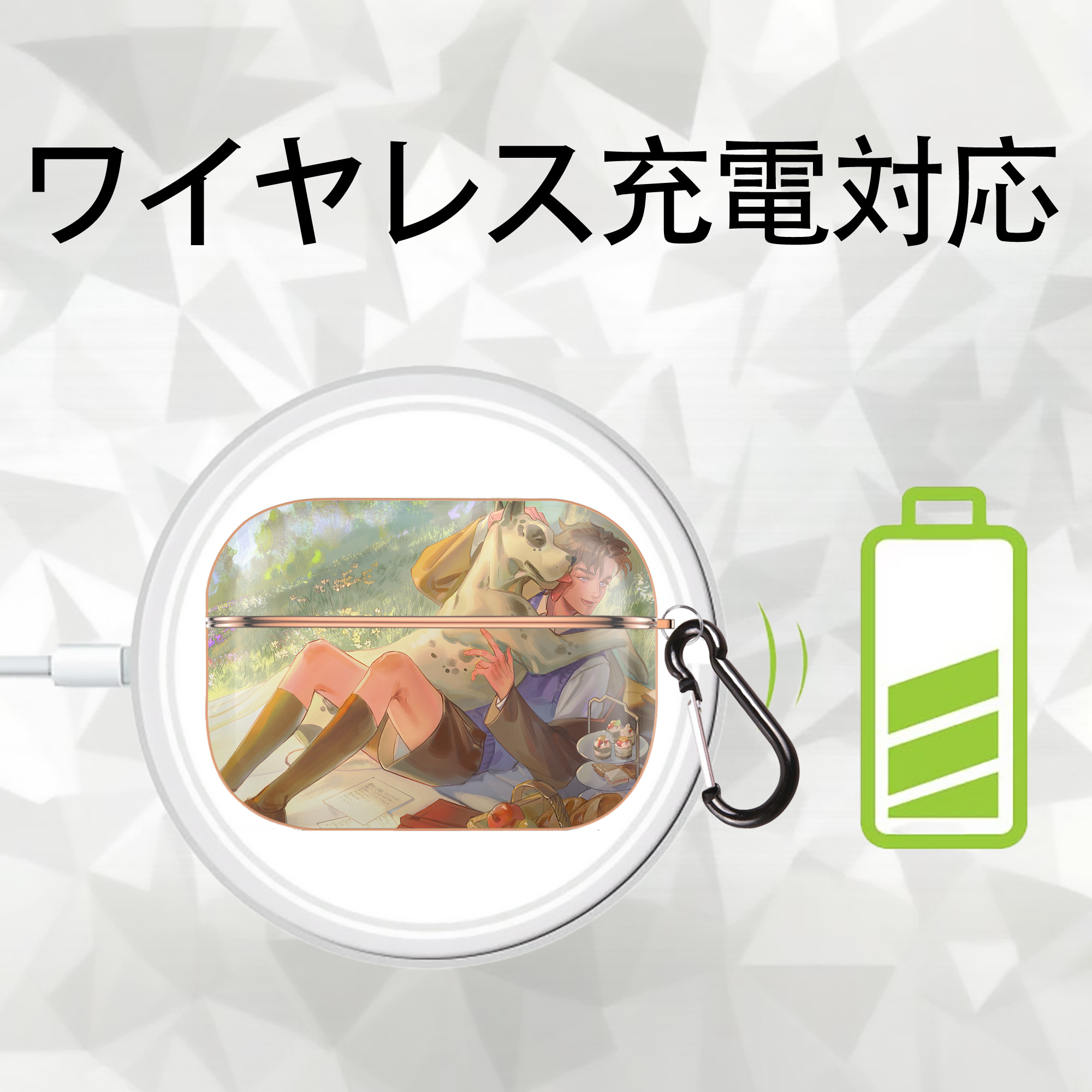 ジョジョの奇妙な冒険 JoJo's Bizarre Adventure 【AirPods Pro用】ハードシェル保護ケース｜耐衝撃・防指紋・カラビナ付き商品仕様
