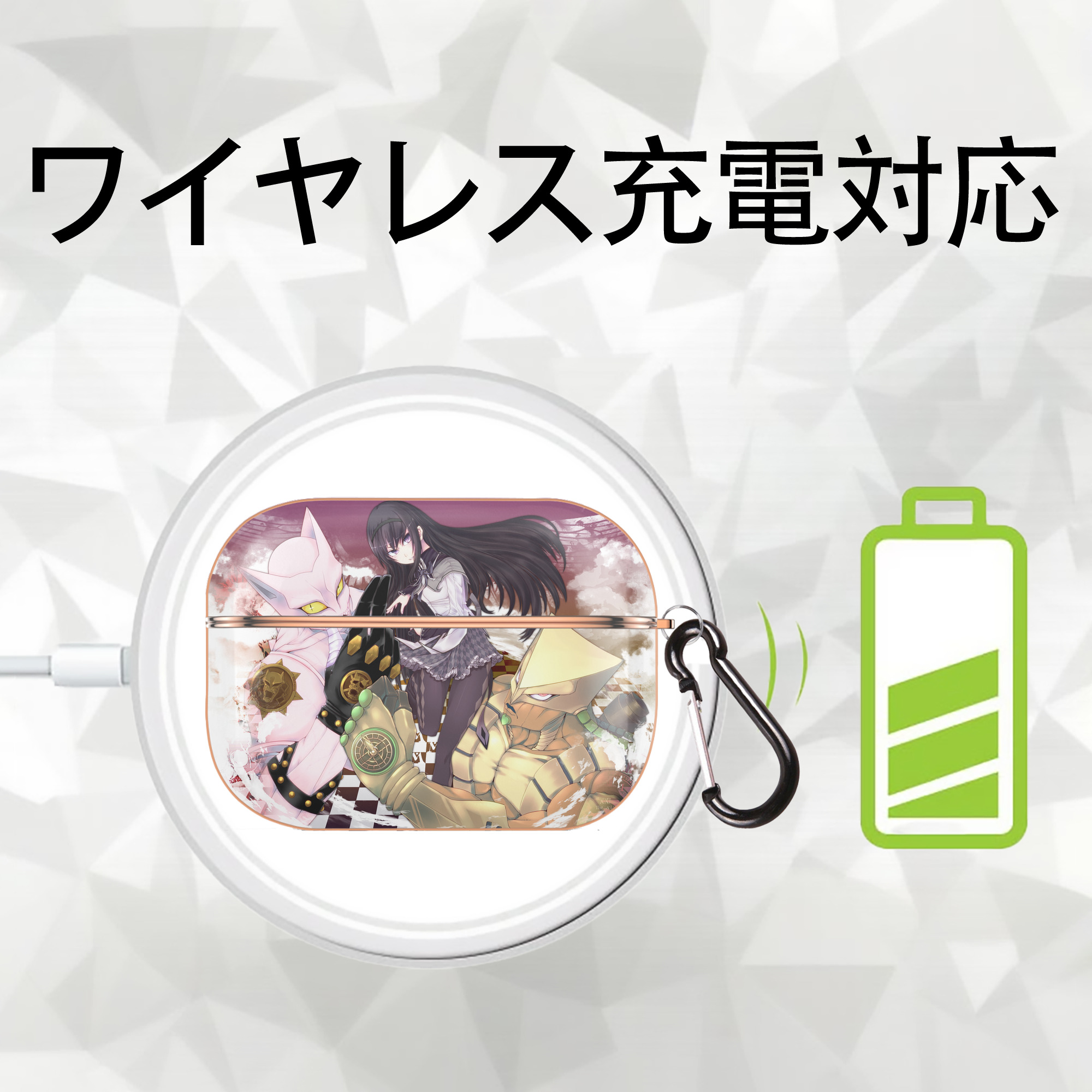 ジョジョの奇妙な冒険 JoJo's Bizarre Adventure 【AirPods Pro用】ハードシェル保護ケース｜耐衝撃・防指紋・カラビナ付き商品仕様