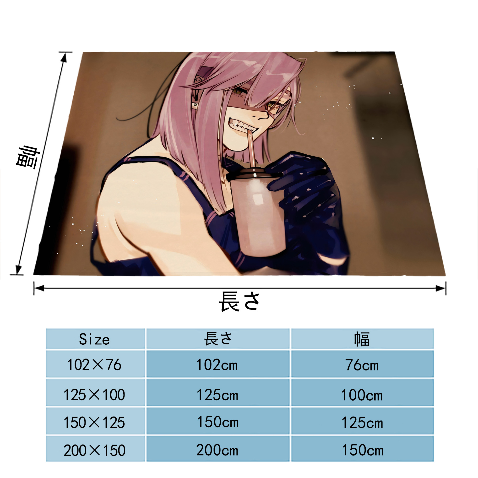 ジョジョの奇妙な冒険 JoJo's Bizarre Adventure フランネルブランケット・多サイズ対応（横型）