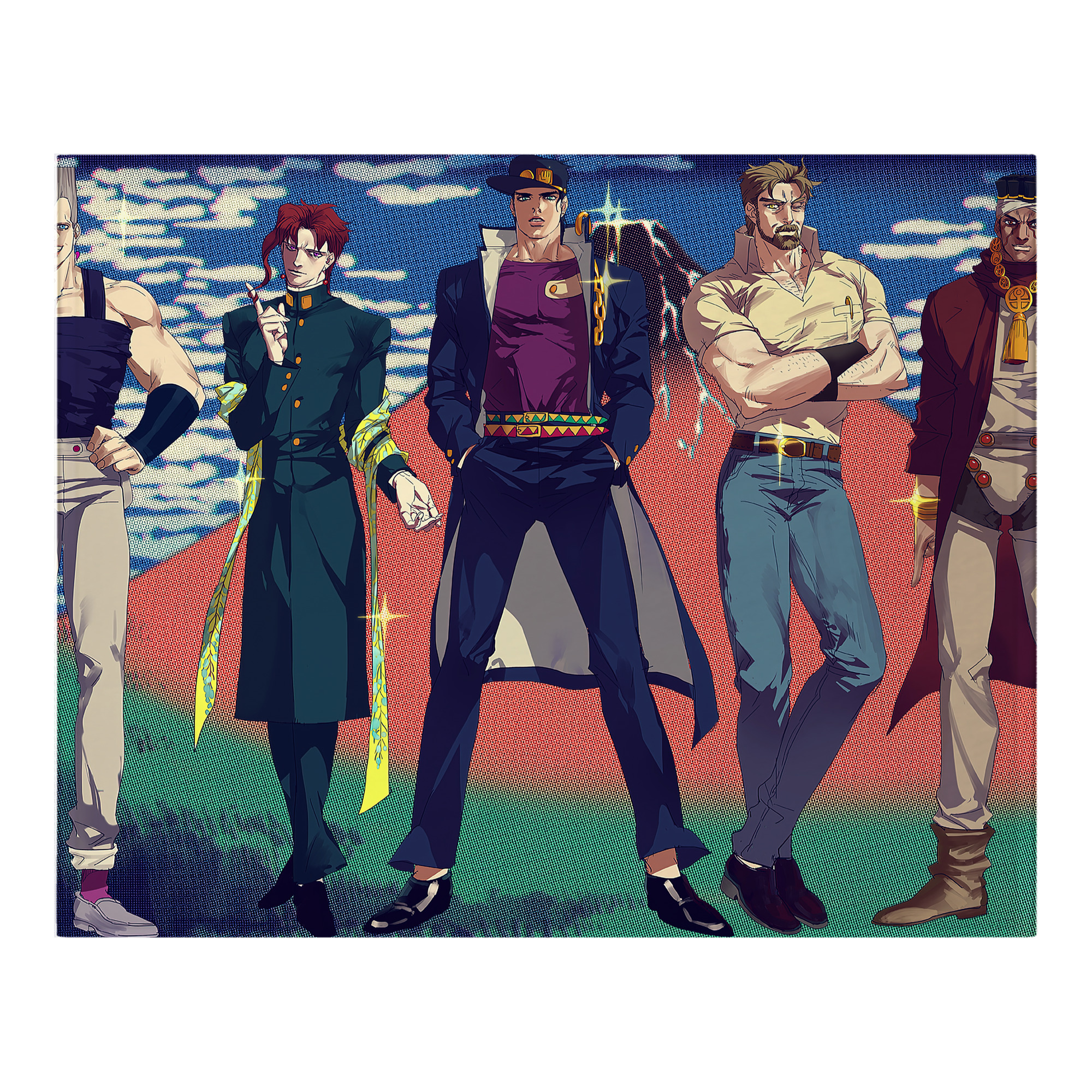 （画像用） ジョジョの奇妙な冒険 JoJo's Bizarre Adventure フランネルブランケット・多サイズ対応（横型）