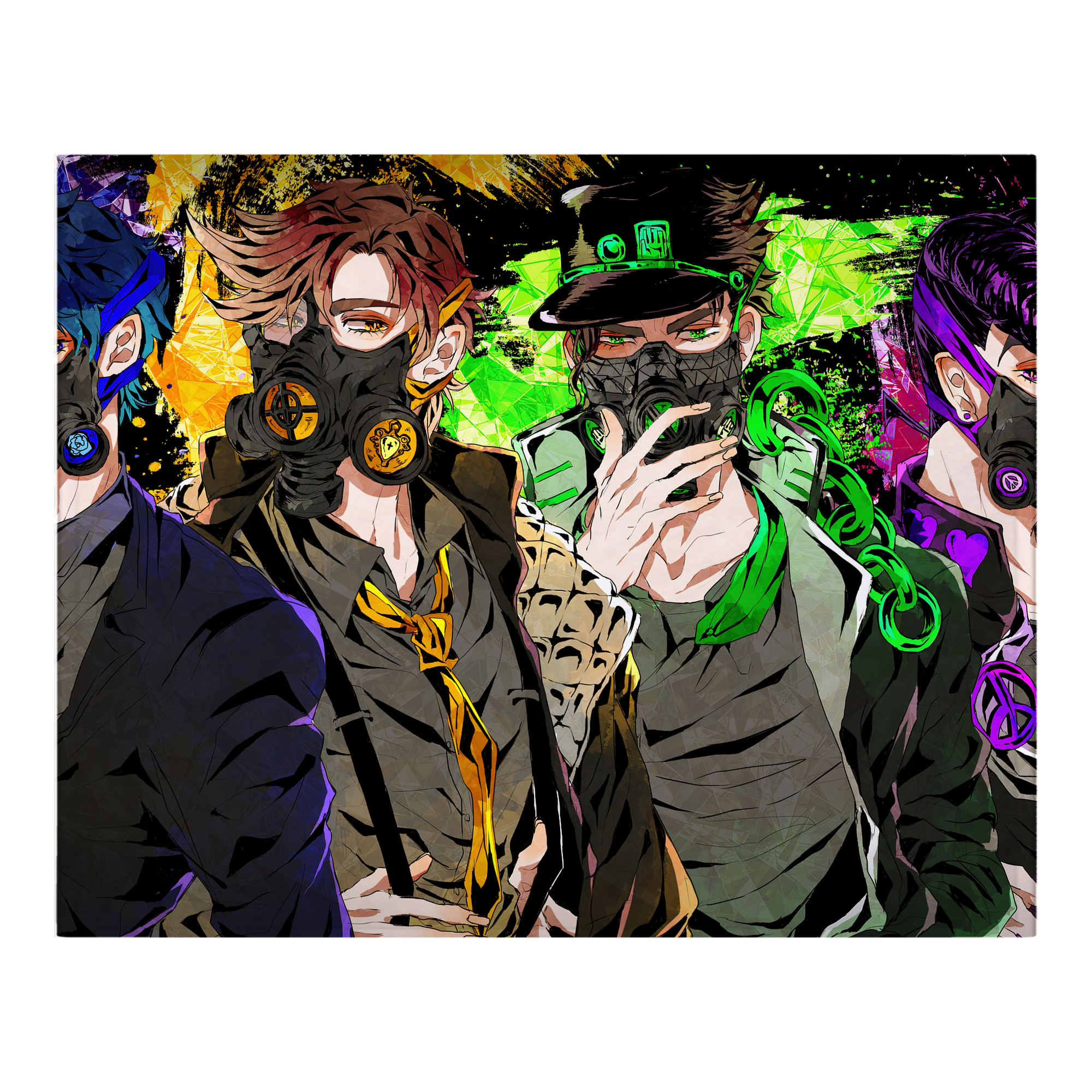（画像用） ジョジョの奇妙な冒険 JoJo's Bizarre Adventure フランネルブランケット・多サイズ対応（横型）