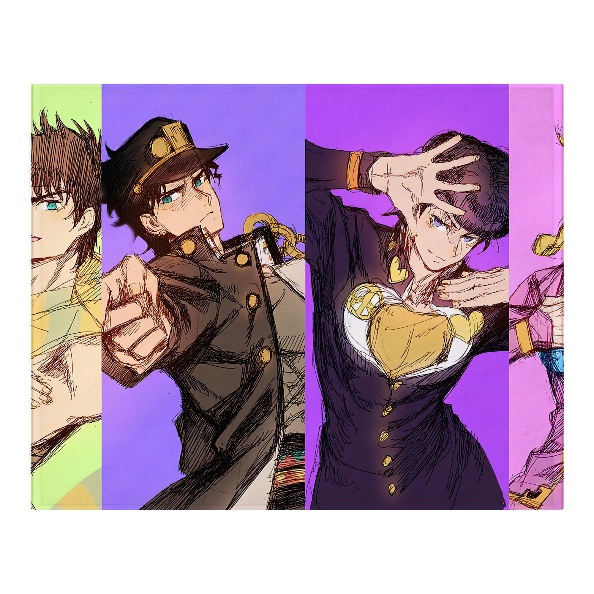 （画像用） ジョジョの奇妙な冒険 JoJo's Bizarre Adventure フランネルブランケット・多サイズ対応（横型）