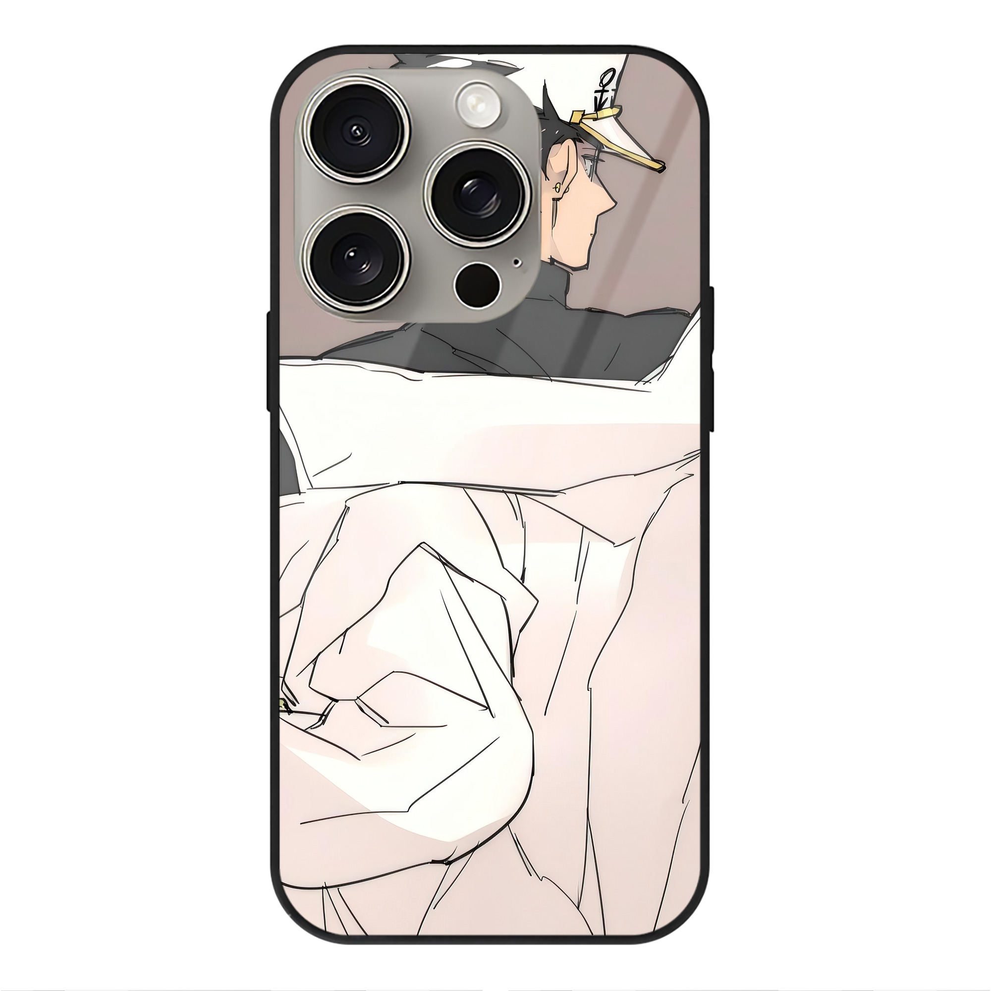 （画像用） ジョジョの奇妙な冒険 JoJo's Bizarre Adventure 【iPhone15Pro対応】スマホケース 耐衝撃＆黄変防止 背面ガラス