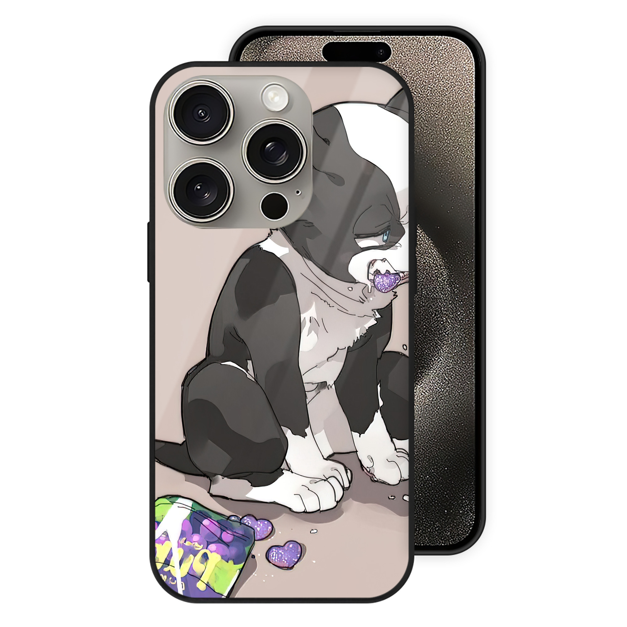 （画像用） ジョジョの奇妙な冒険 JoJo's Bizarre Adventure 【iPhone15Pro対応】スマホケース 耐衝撃＆黄変防止 背面ガラス