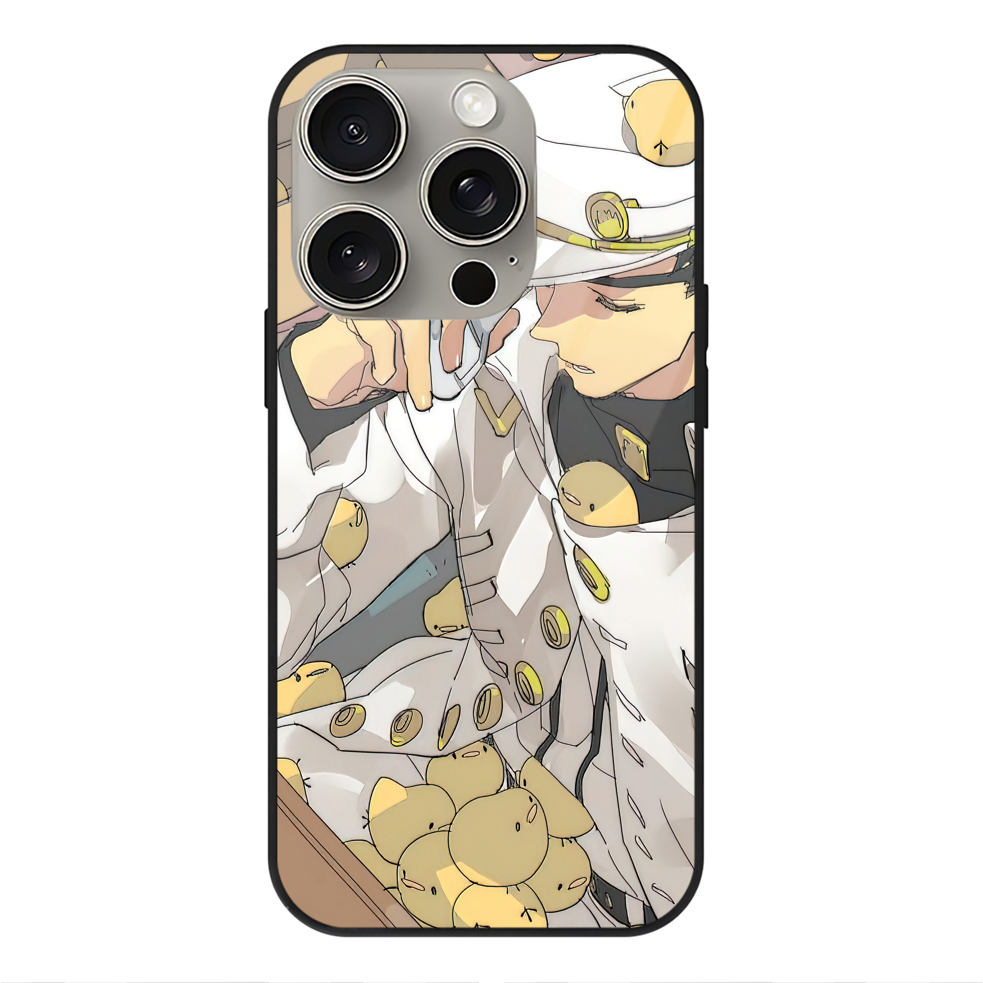 （画像用） ジョジョの奇妙な冒険 JoJo's Bizarre Adventure 【iPhone15Pro対応】スマホケース 耐衝撃＆黄変防止 背面ガラス