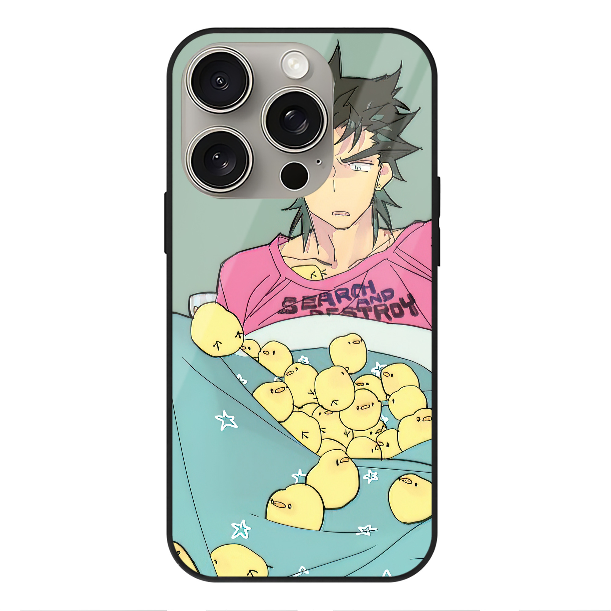 （画像用） ジョジョの奇妙な冒険 JoJo's Bizarre Adventure 【iPhone15Pro対応】スマホケース 耐衝撃＆黄変防止 背面ガラス