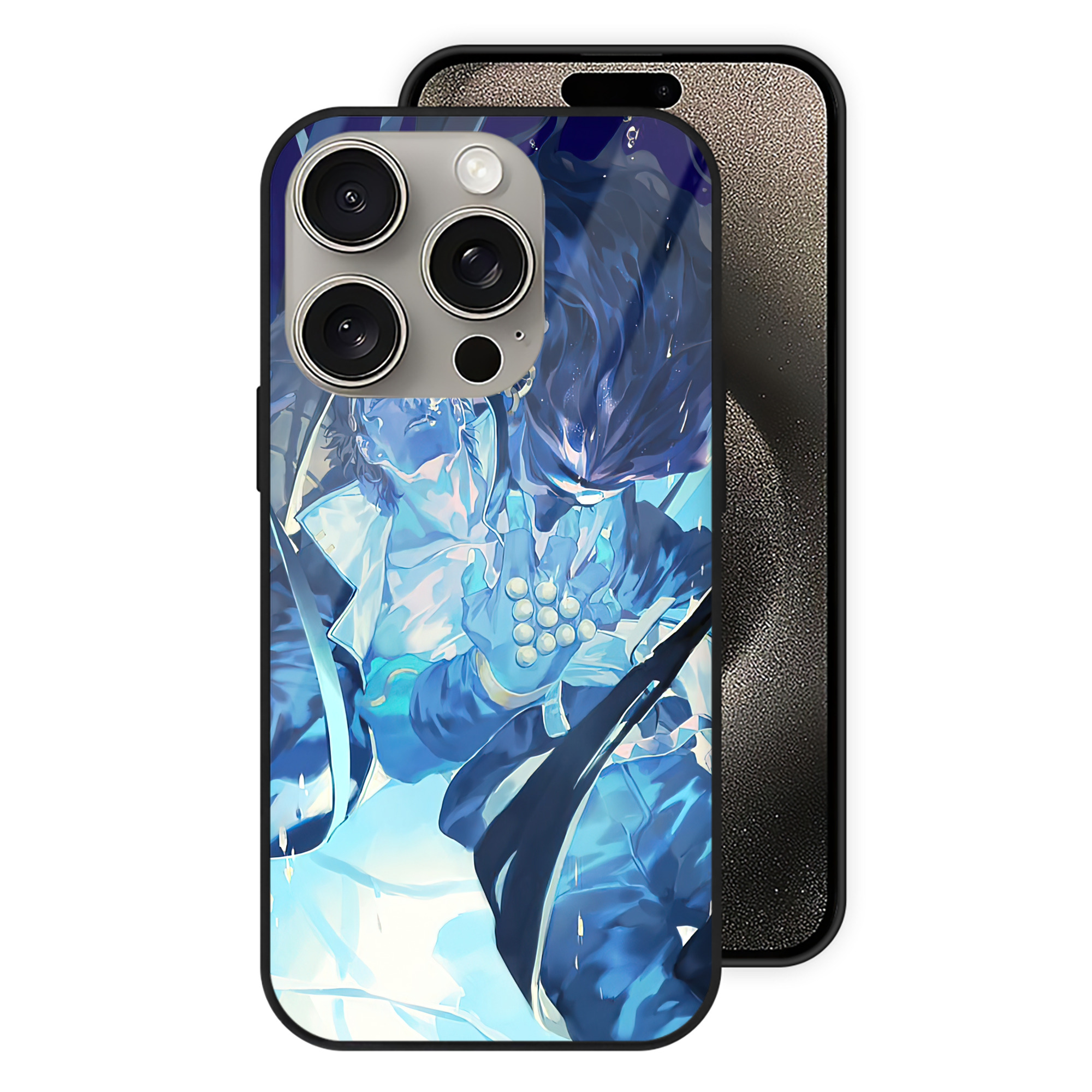 （画像用） ジョジョの奇妙な冒険 JoJo's Bizarre Adventure 【iPhone15Pro対応】スマホケース 耐衝撃＆黄変防止 背面ガラス