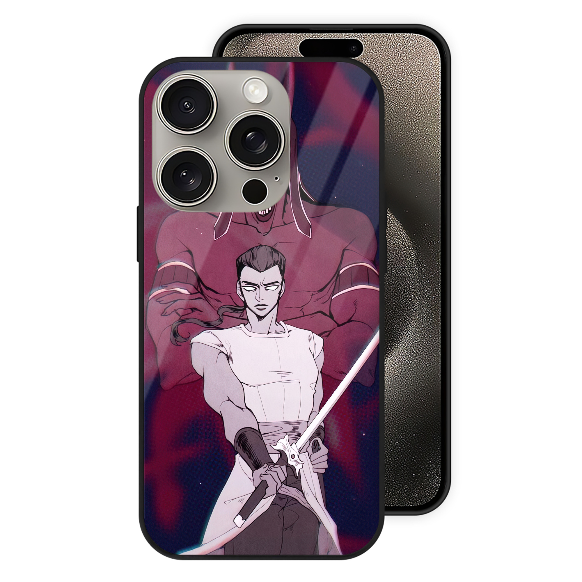 （画像用） ジョジョの奇妙な冒険 JoJo's Bizarre Adventure 【iPhone15Pro対応】スマホケース 耐衝撃＆黄変防止 背面ガラス