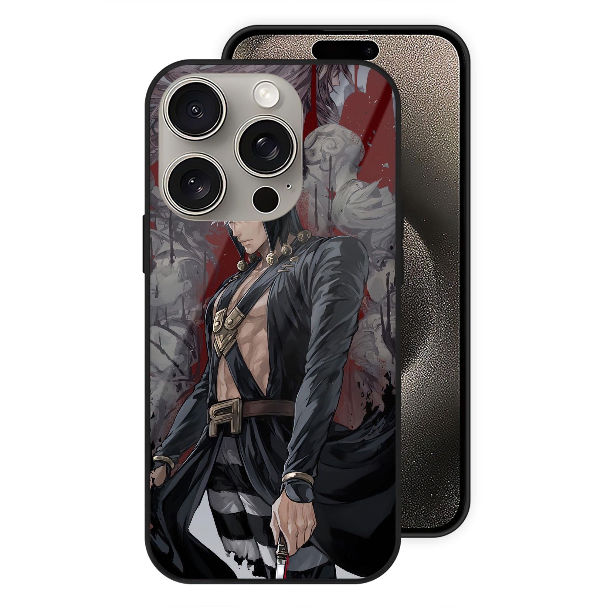 （画像用） ジョジョの奇妙な冒険 JoJo's Bizarre Adventure 【iPhone15Pro対応】スマホケース 耐衝撃＆黄変防止 背面ガラス