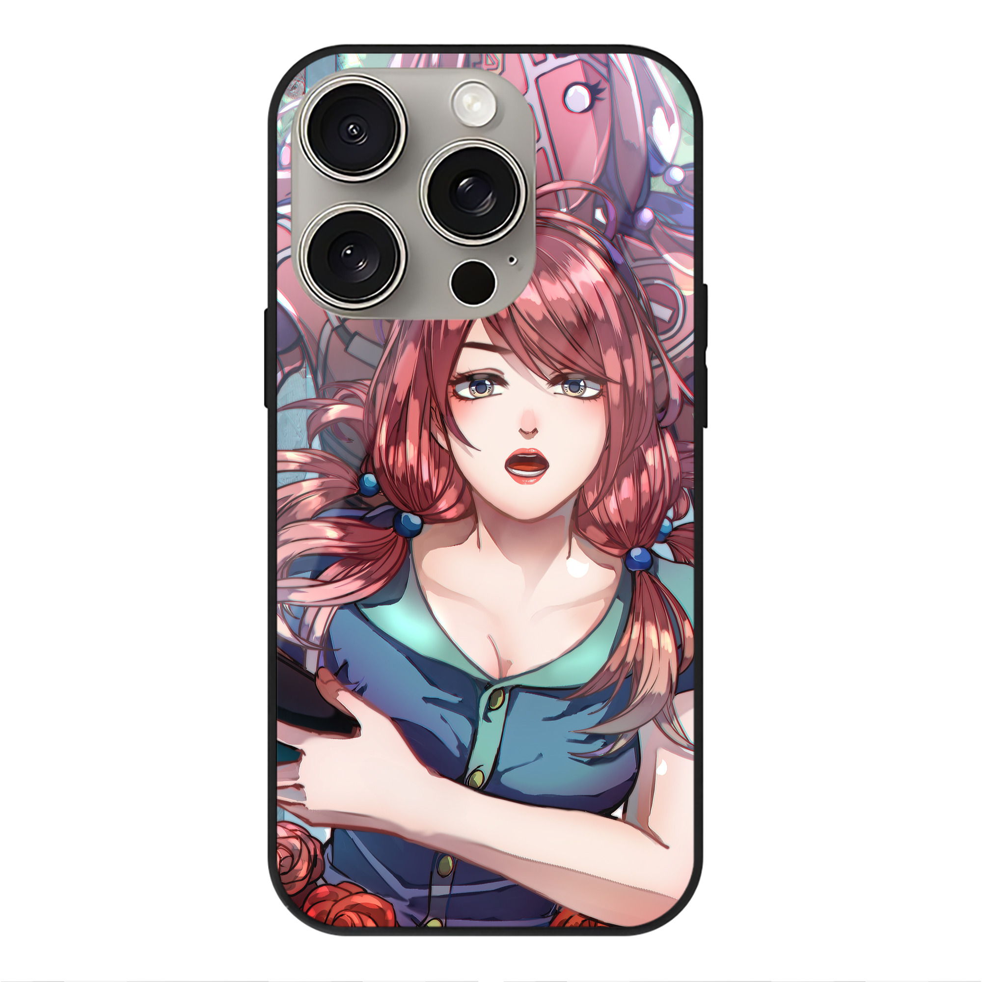 （画像用） ジョジョの奇妙な冒険 JoJo's Bizarre Adventure 【iPhone15Pro対応】スマホケース 耐衝撃＆黄変防止 背面ガラス