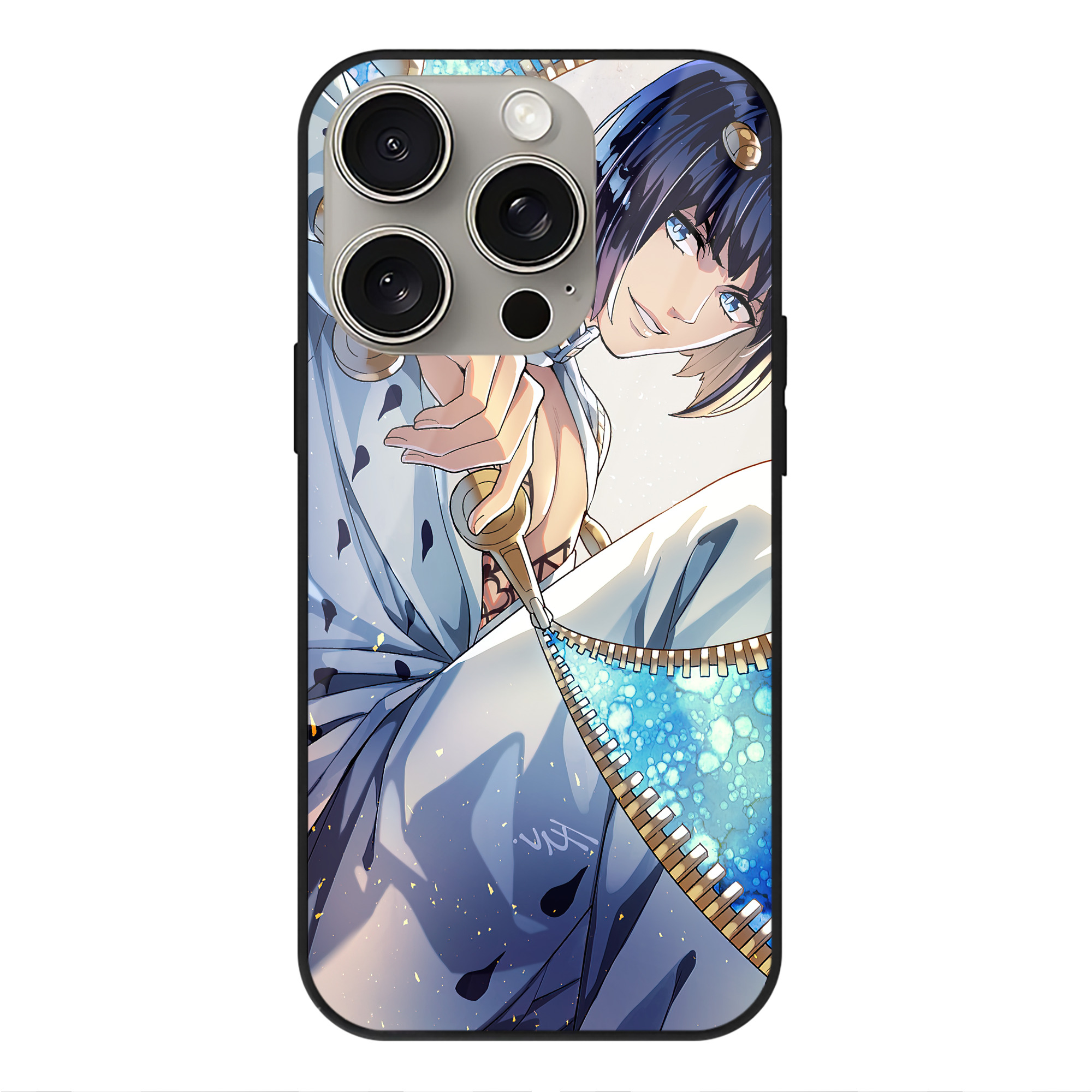 （画像用） ジョジョの奇妙な冒険 JoJo's Bizarre Adventure 【iPhone15Pro対応】スマホケース 耐衝撃＆黄変防止 背面ガラス