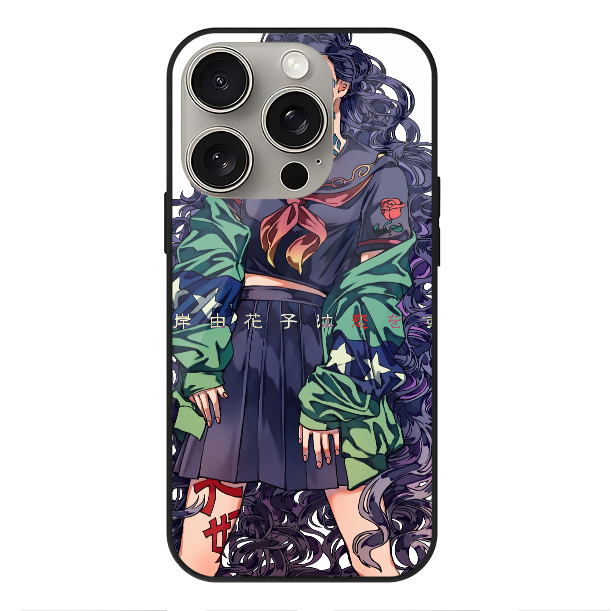（画像用） ジョジョの奇妙な冒険 JoJo's Bizarre Adventure 【iPhone15Pro対応】スマホケース 耐衝撃＆黄変防止 背面ガラス