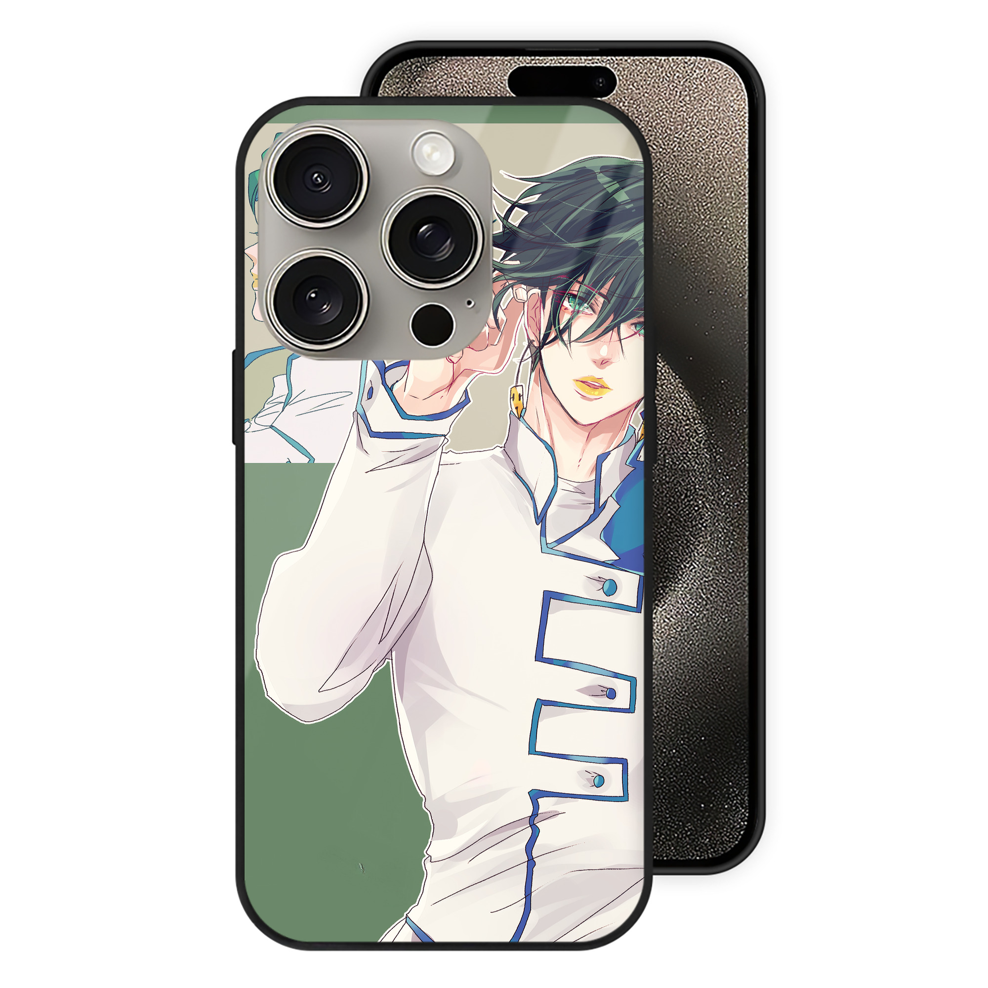 （画像用） ジョジョの奇妙な冒険 JoJo's Bizarre Adventure 【iPhone15Pro対応】スマホケース 耐衝撃＆黄変防止 背面ガラス