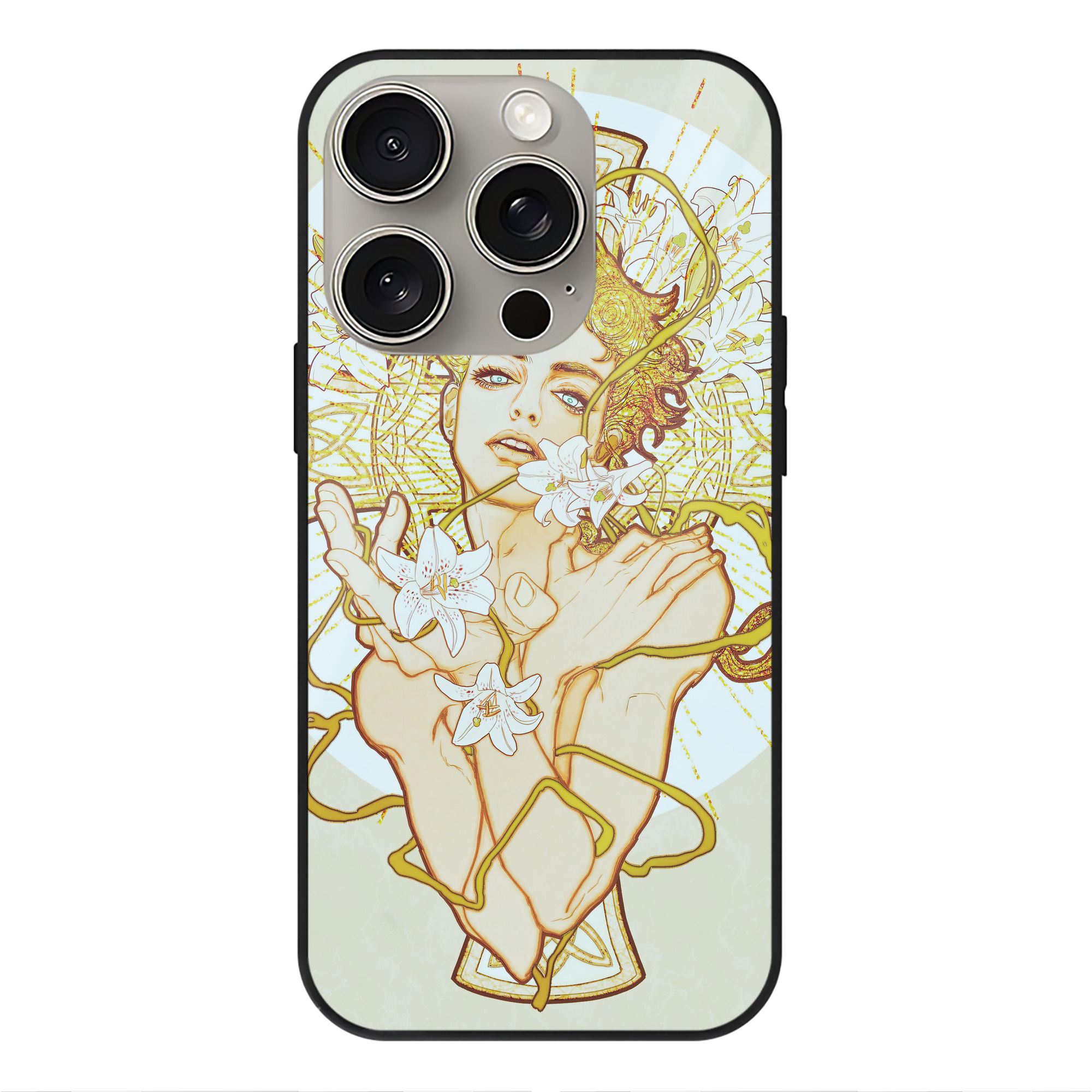 （画像用） ジョジョの奇妙な冒険 JoJo's Bizarre Adventure 【iPhone15Pro対応】スマホケース 耐衝撃＆黄変防止 背面ガラス