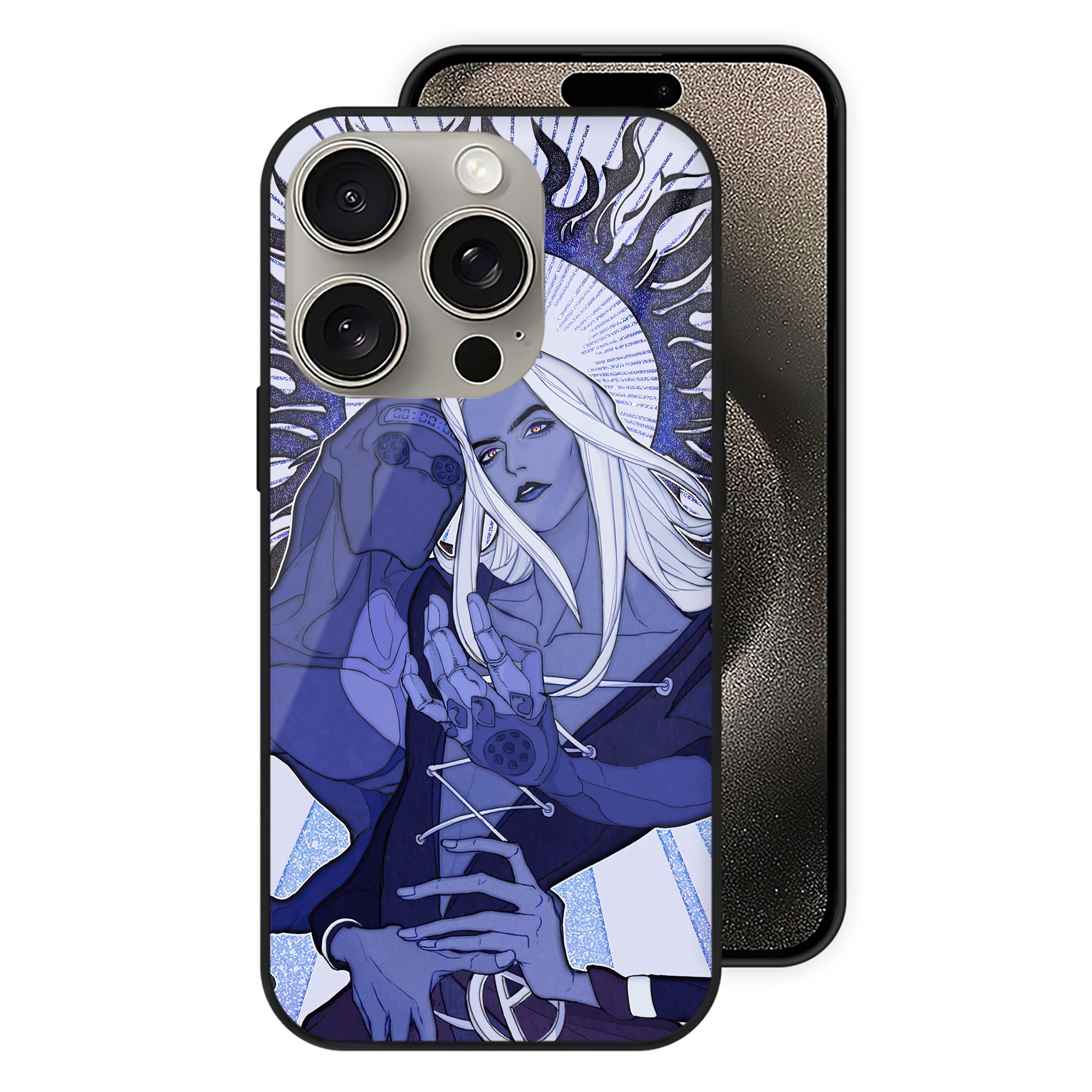 （画像用） ジョジョの奇妙な冒険 JoJo's Bizarre Adventure 【iPhone15Pro対応】スマホケース 耐衝撃＆黄変防止 背面ガラス