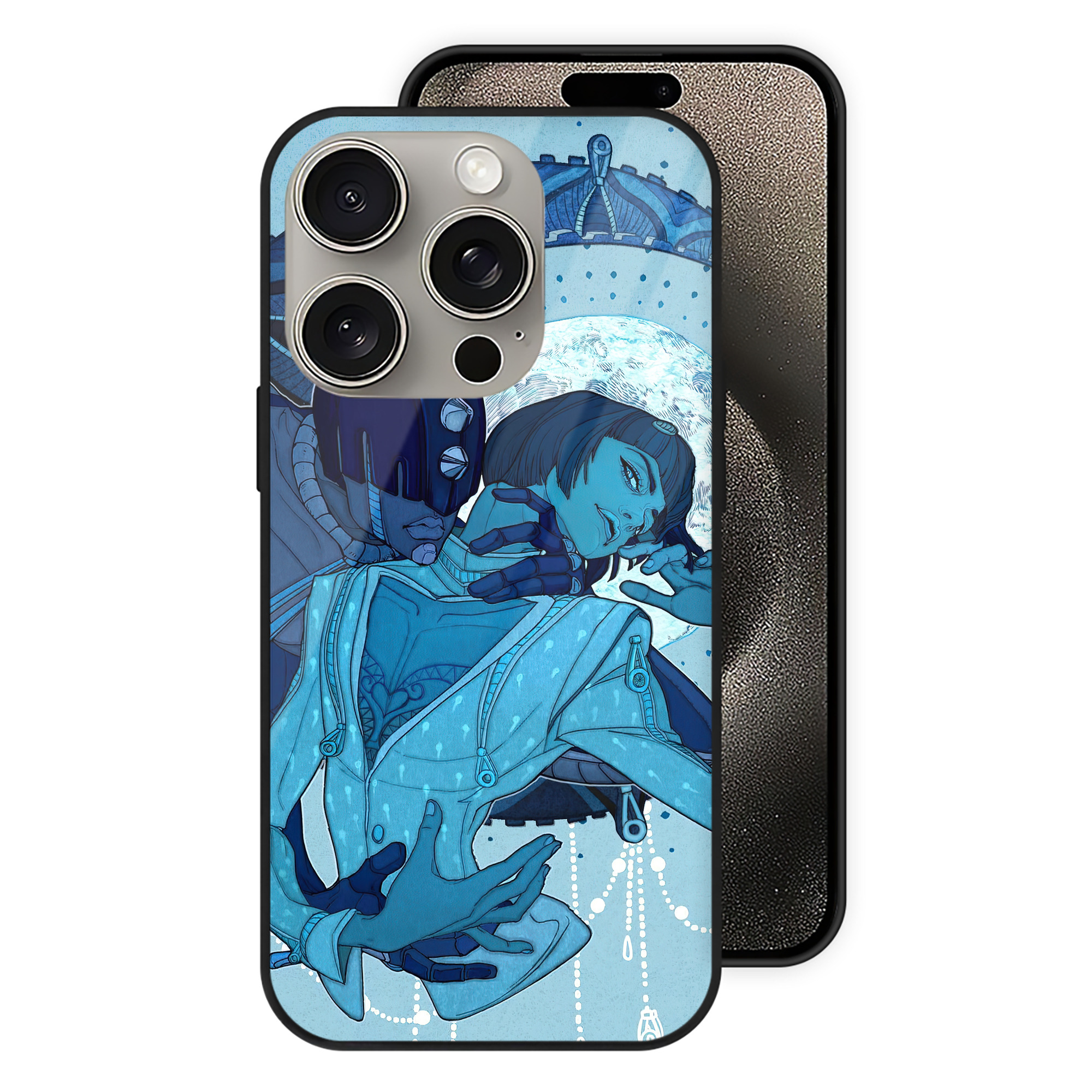 （画像用） ジョジョの奇妙な冒険 JoJo's Bizarre Adventure 【iPhone15Pro対応】スマホケース 耐衝撃＆黄変防止 背面ガラス