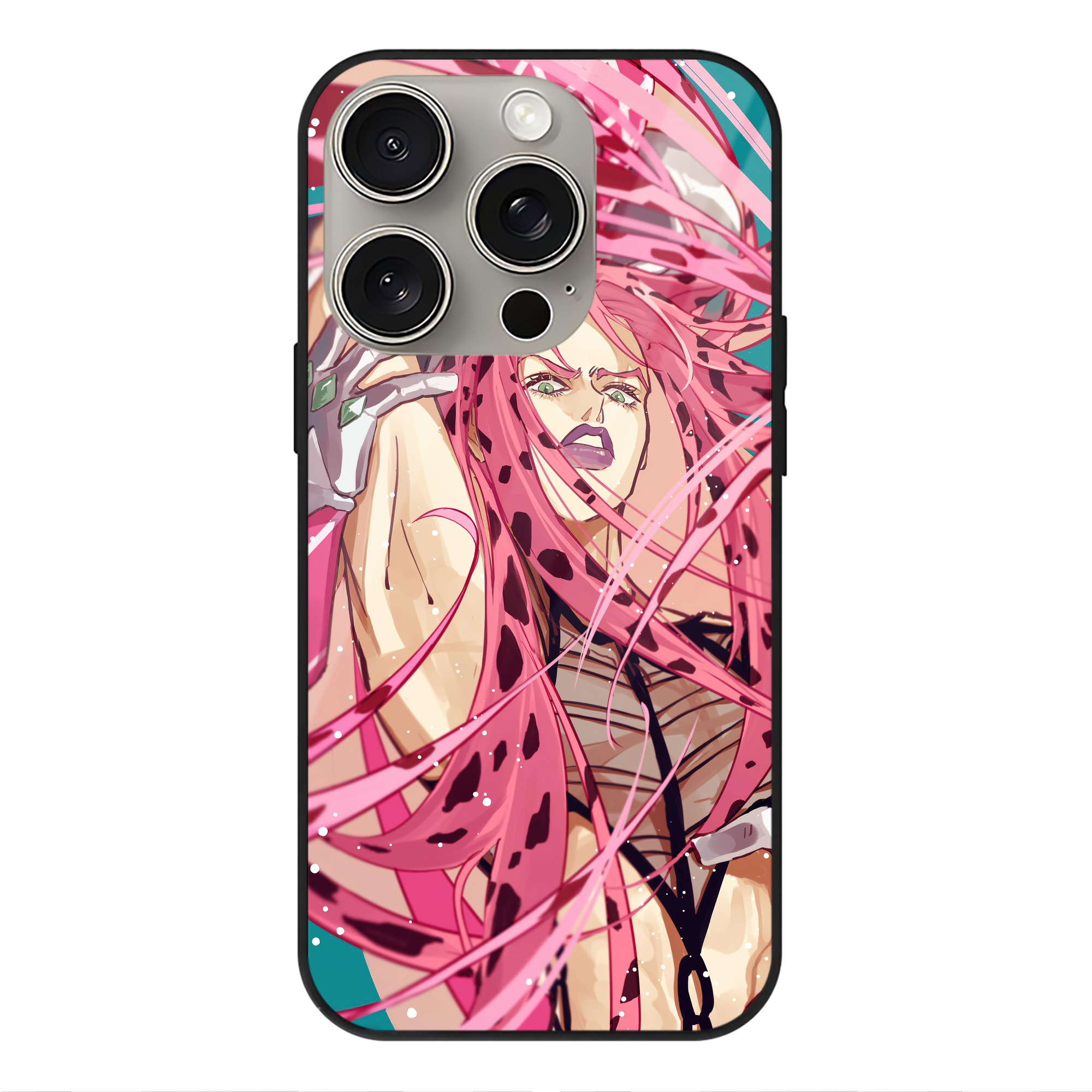 （画像用） ジョジョの奇妙な冒険 JoJo's Bizarre Adventure 【iPhone15Pro対応】スマホケース 耐衝撃＆黄変防止 背面ガラス
