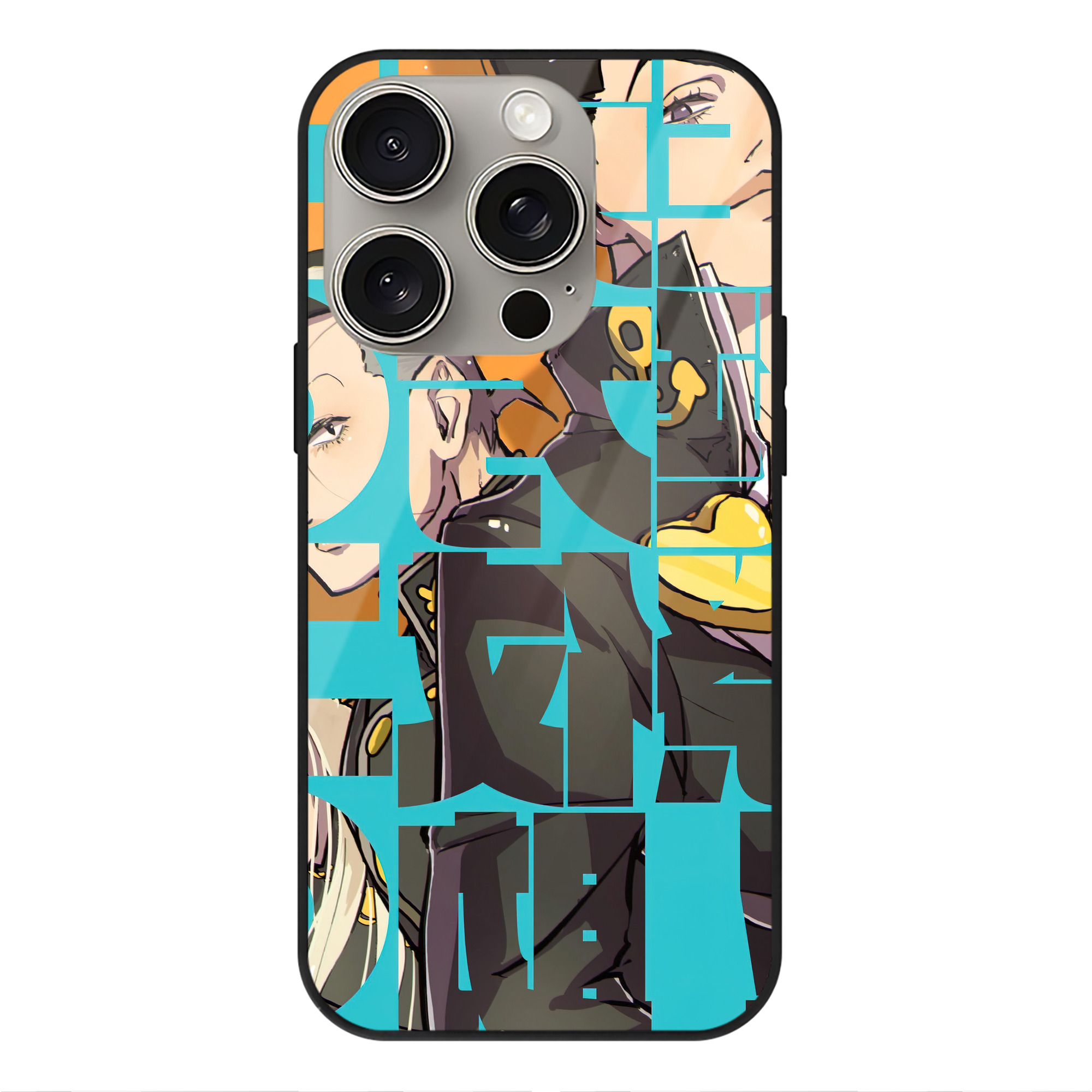（画像用） ジョジョの奇妙な冒険 JoJo's Bizarre Adventure 【iPhone15Pro対応】スマホケース 耐衝撃＆黄変防止 背面ガラス