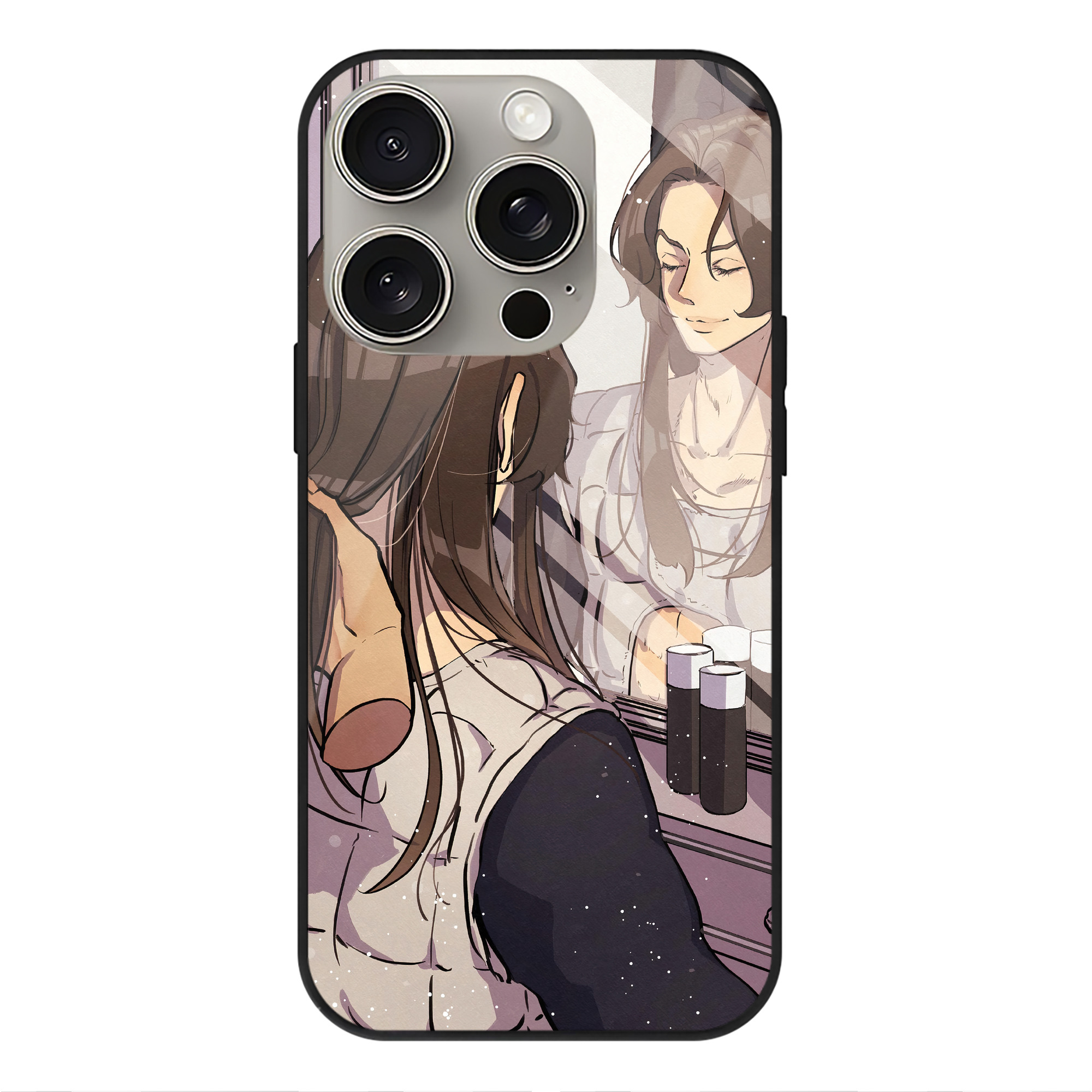 （画像用） ジョジョの奇妙な冒険 JoJo's Bizarre Adventure 【iPhone15Pro対応】スマホケース 耐衝撃＆黄変防止 背面ガラス