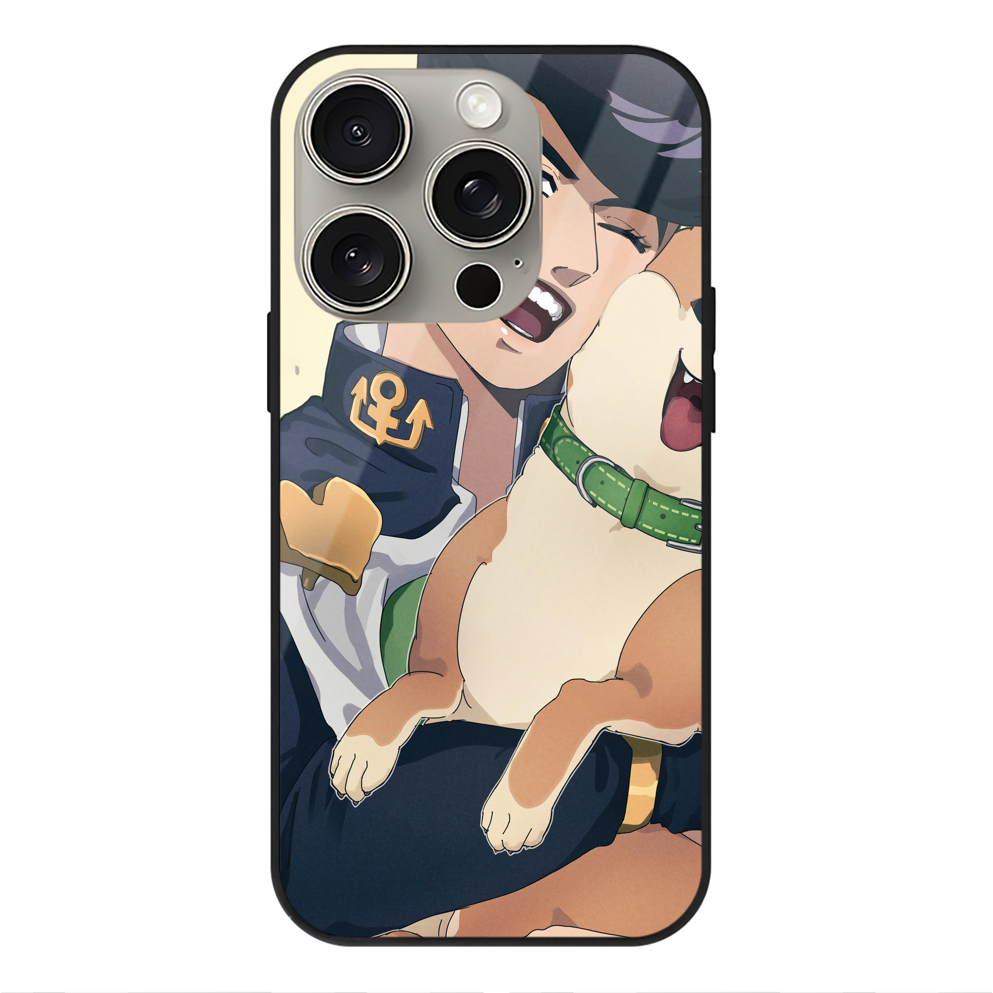 （画像用） ジョジョの奇妙な冒険 JoJo's Bizarre Adventure 【iPhone15Pro対応】スマホケース 耐衝撃＆黄変防止 背面ガラス