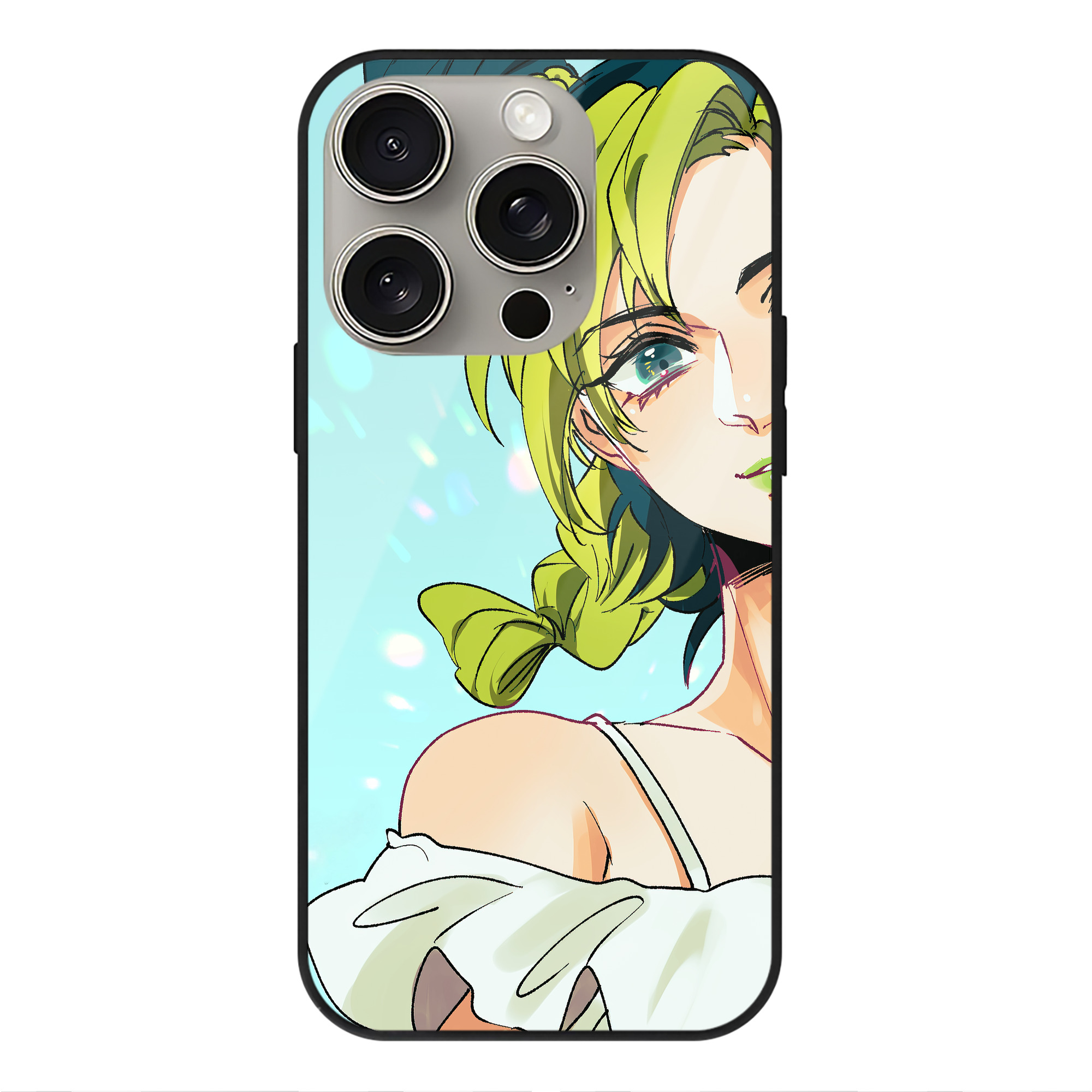 （画像用） ジョジョの奇妙な冒険 JoJo's Bizarre Adventure 【iPhone15Pro対応】スマホケース 耐衝撃＆黄変防止 背面ガラス