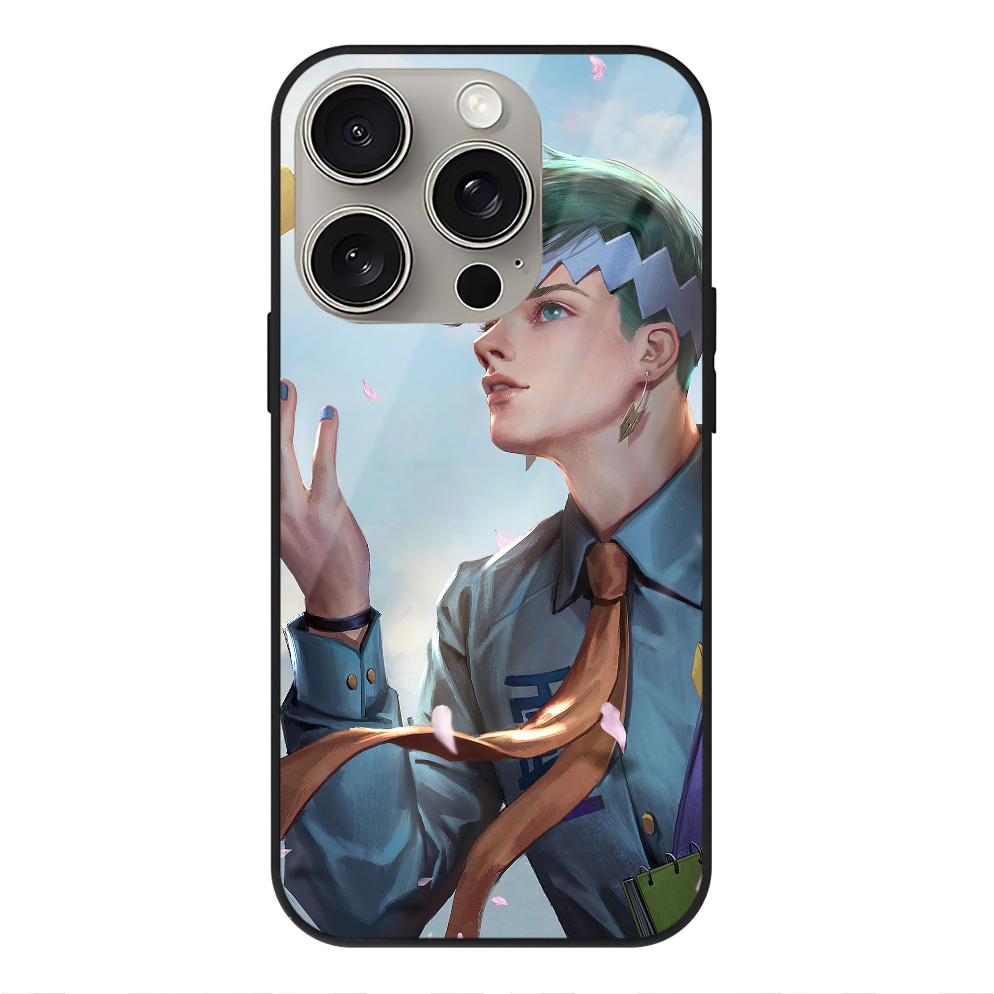 （画像用） ジョジョの奇妙な冒険 JoJo's Bizarre Adventure 【iPhone15Pro対応】スマホケース 耐衝撃＆黄変防止 背面ガラス