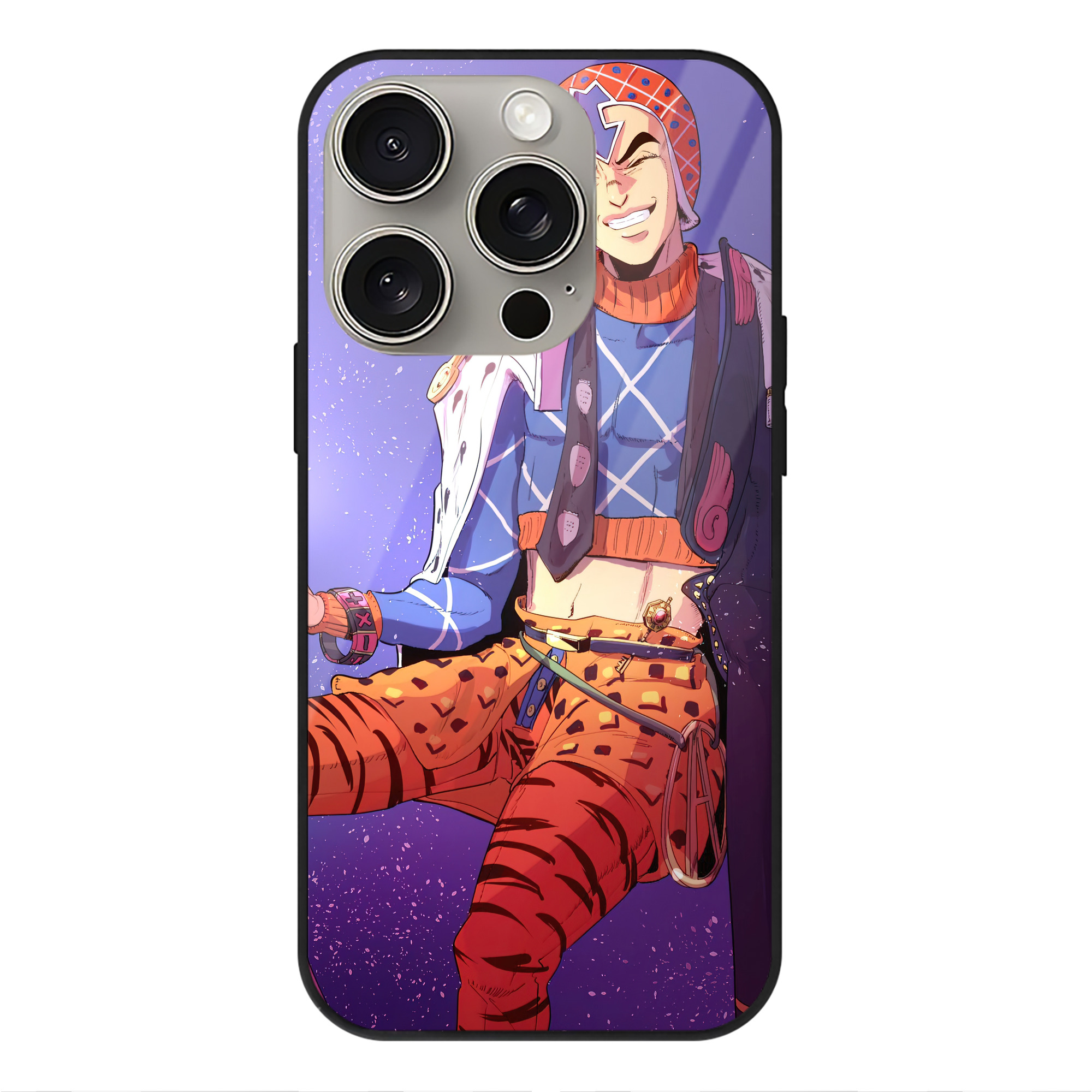 （画像用） ジョジョの奇妙な冒険 JoJo's Bizarre Adventure 【iPhone15Pro対応】スマホケース 耐衝撃＆黄変防止 背面ガラス