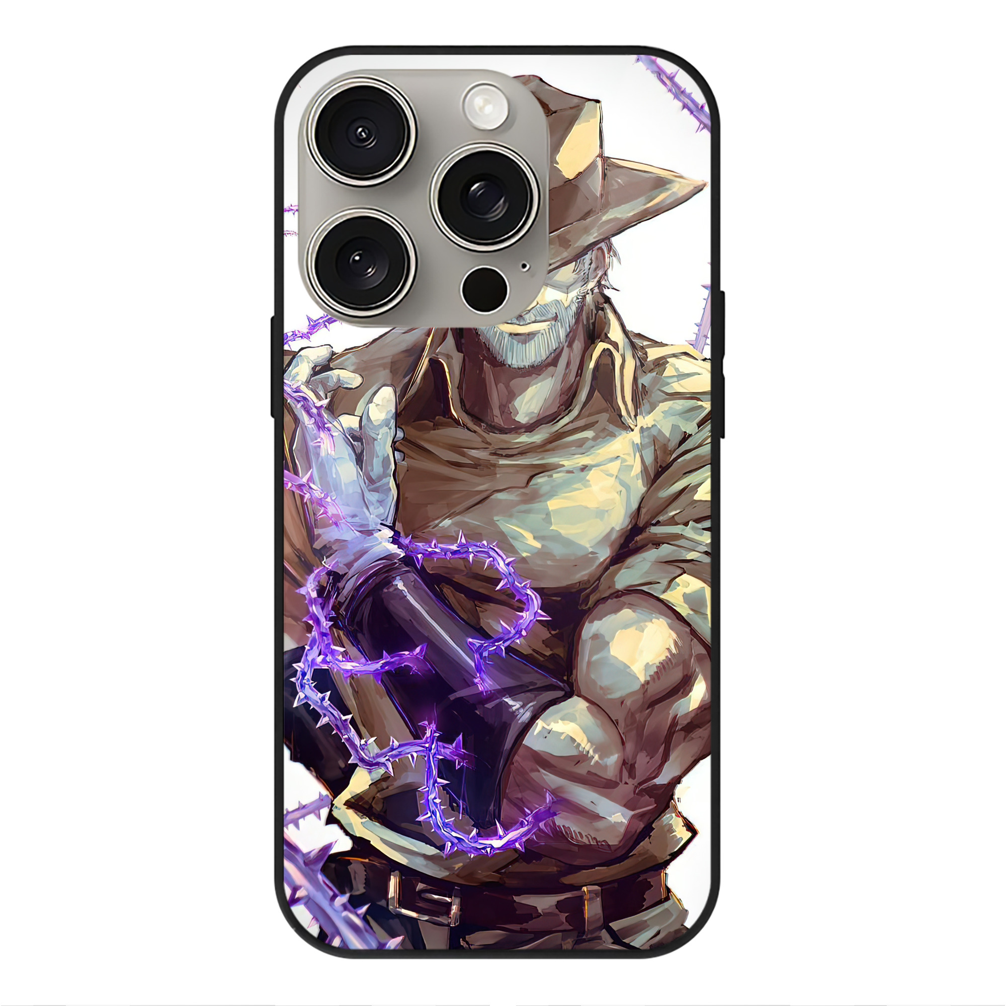 （画像用） ジョジョの奇妙な冒険 JoJo's Bizarre Adventure 【iPhone15Pro対応】スマホケース 耐衝撃＆黄変防止 背面ガラス